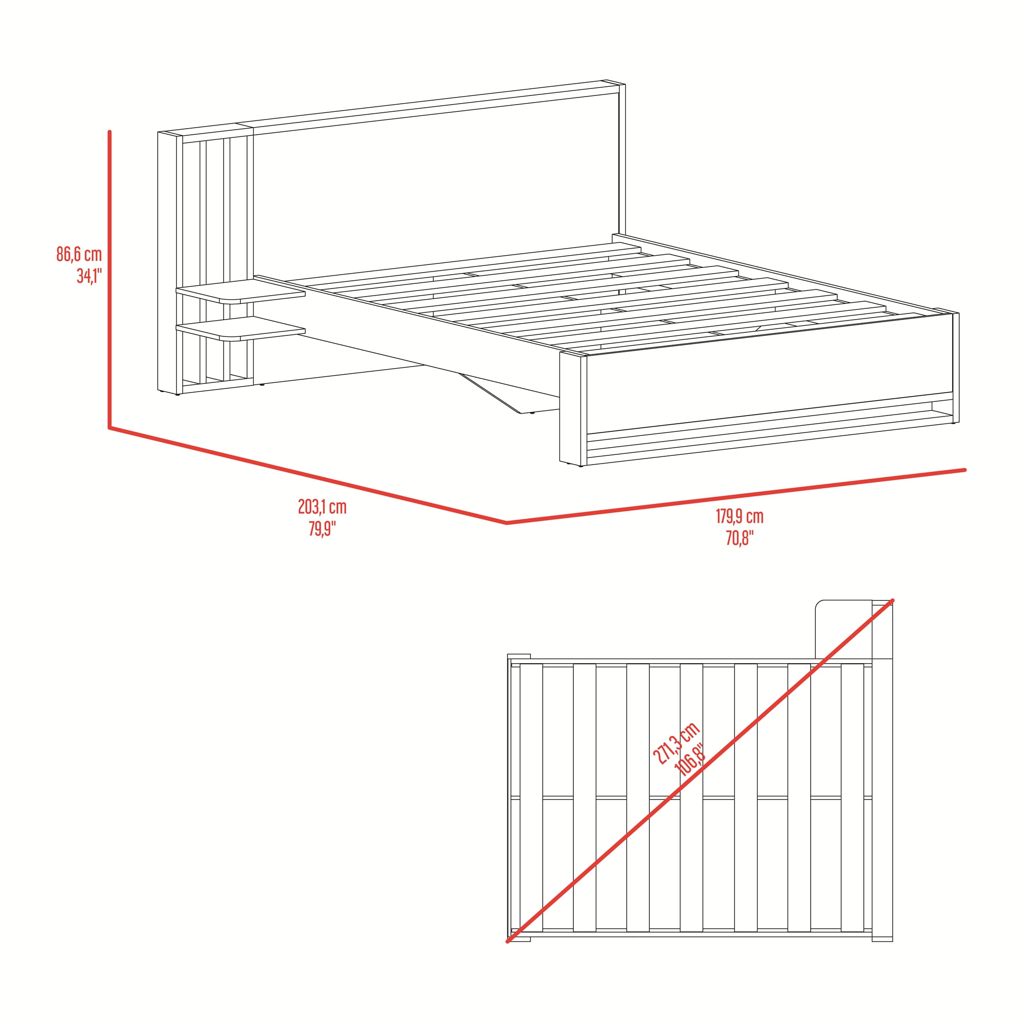 Cama Vance 140 RTA Fresno Europeo - Imagen 7