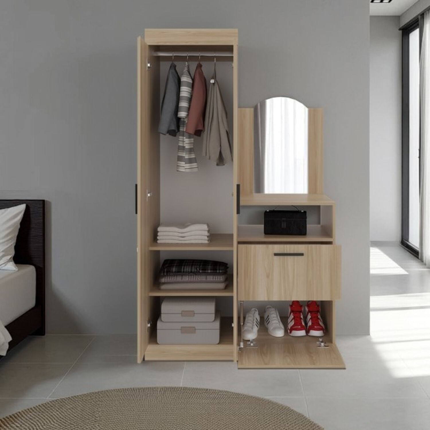 Ropero Praga 3 Puertas 1C 1 179X103X48 RTA Fresno - Imagen 3