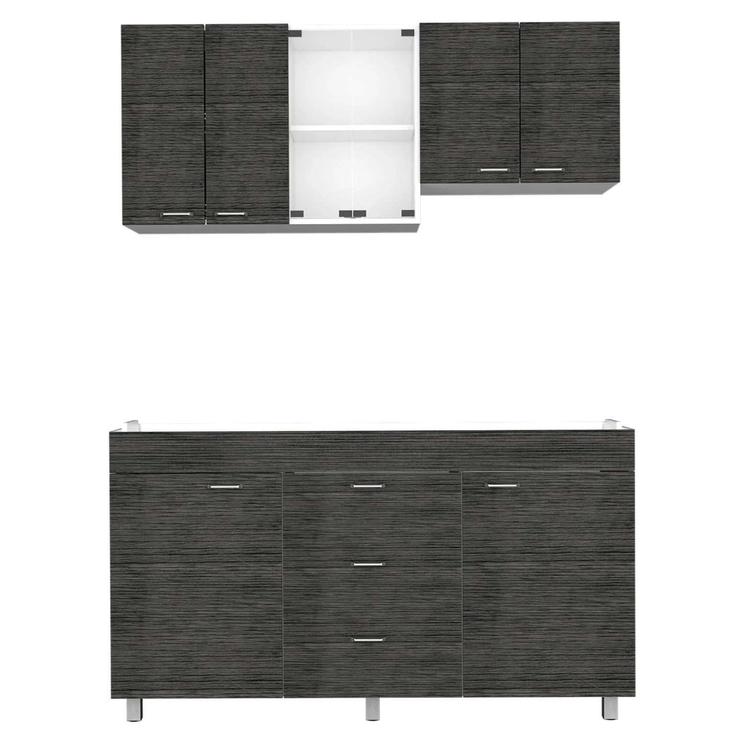 Cocina 150 Lumina RTA Blanco + Roble Gris - Imagen 4