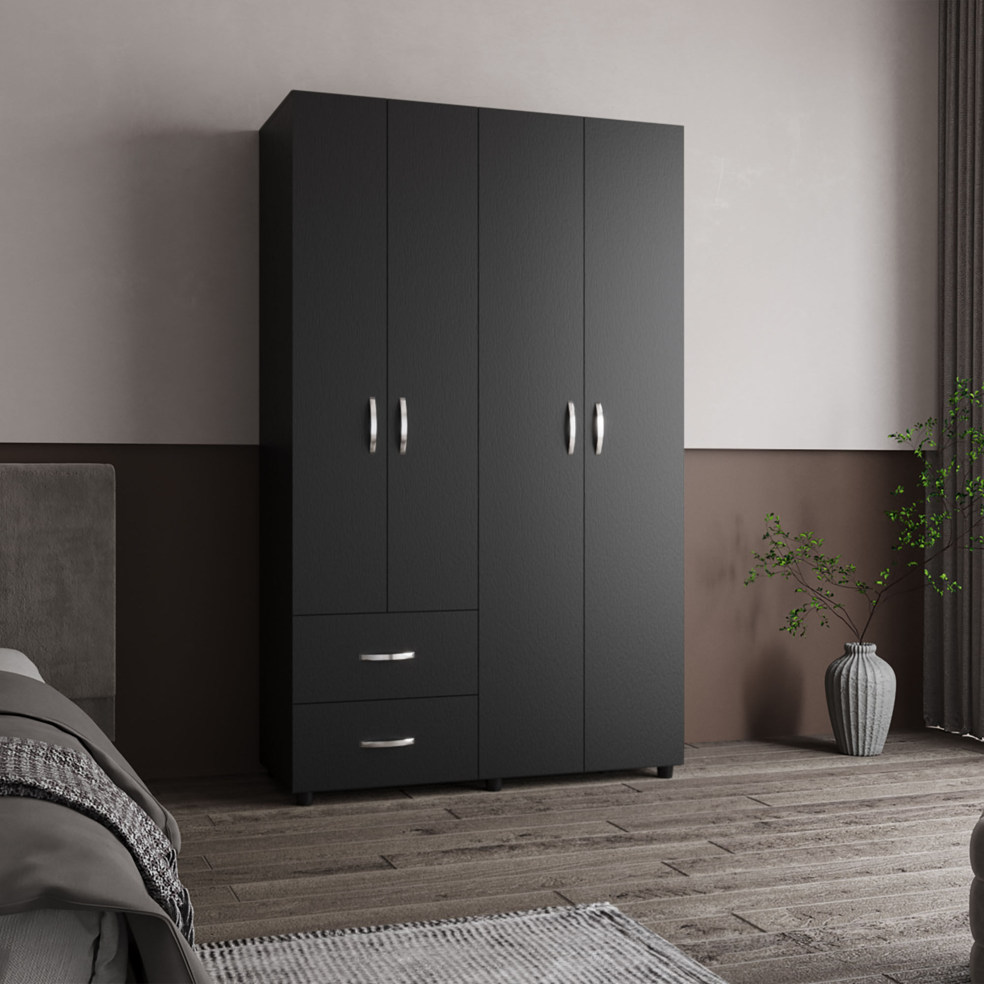 Closet Barilo 2 Cajones 200X120X45 RTA Wengue - Imagen 3