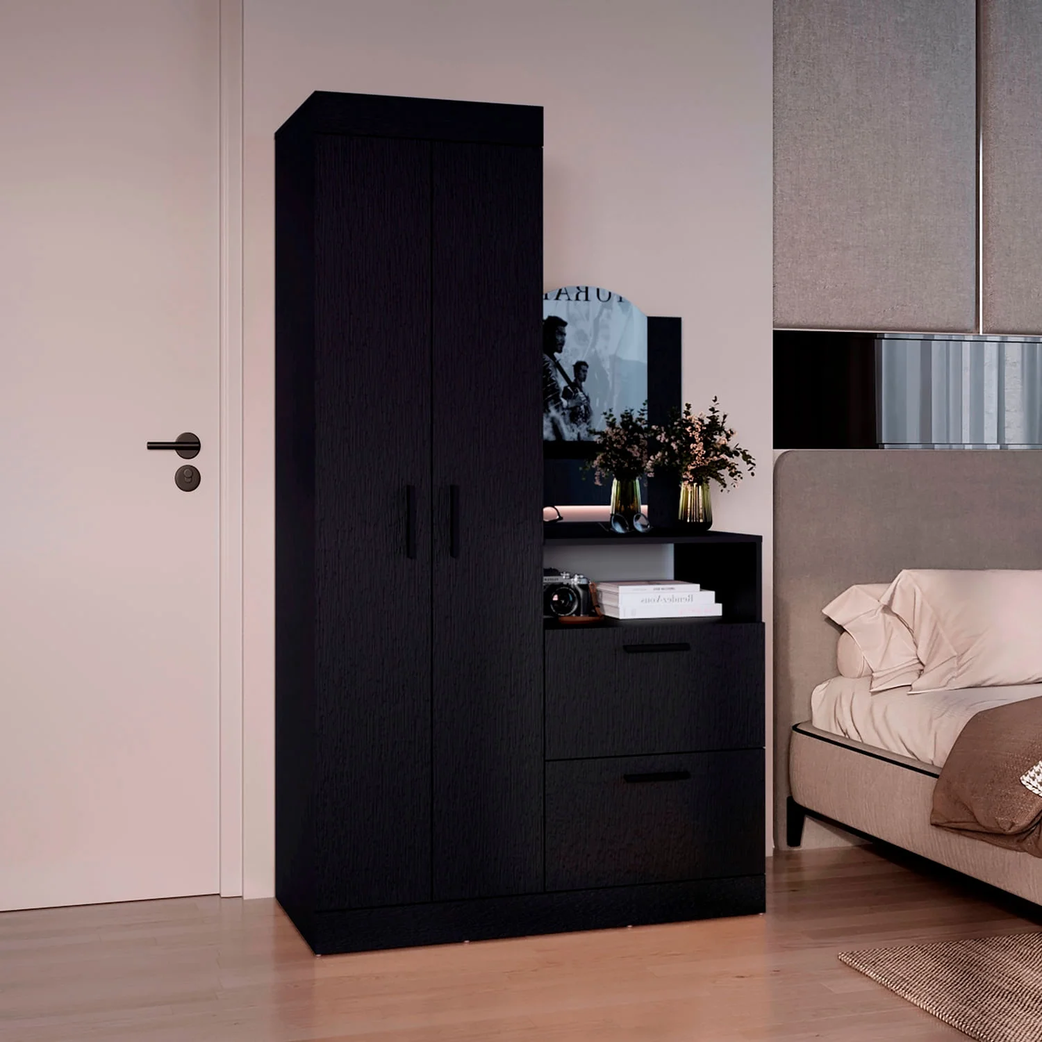 Ropero Praga 3 Puertas 1C 1 179X103X48 RTA Wengue - Imagen 2