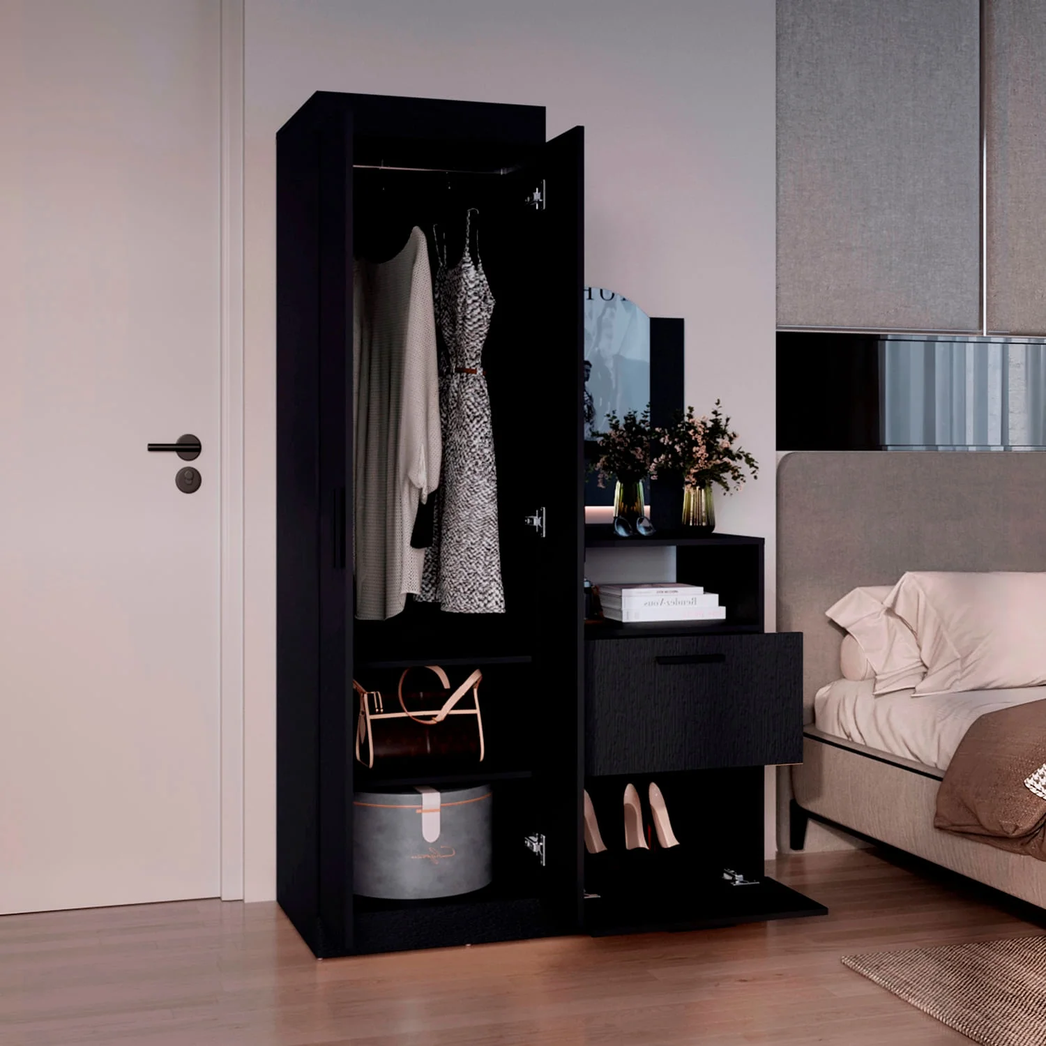 Ropero Praga 3 Puertas 1C 1 179X103X48 RTA Wengue - Imagen 3