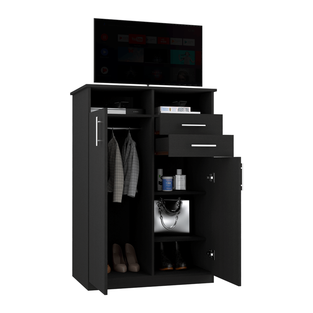 Closet entretenimiento Eco Negro - Wengue - Imagen 1