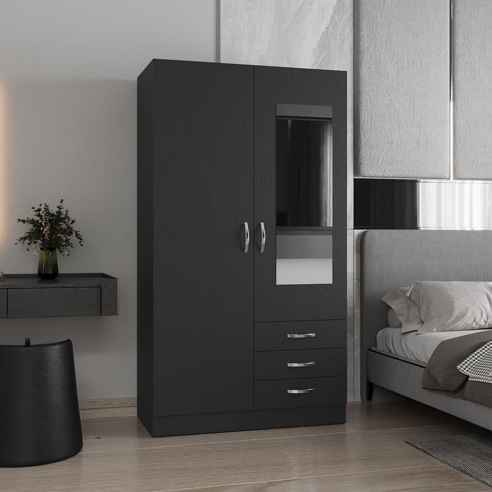 Closet 2P 3C con Espejo 180X100X48 RTA Wengue - Imagen 3