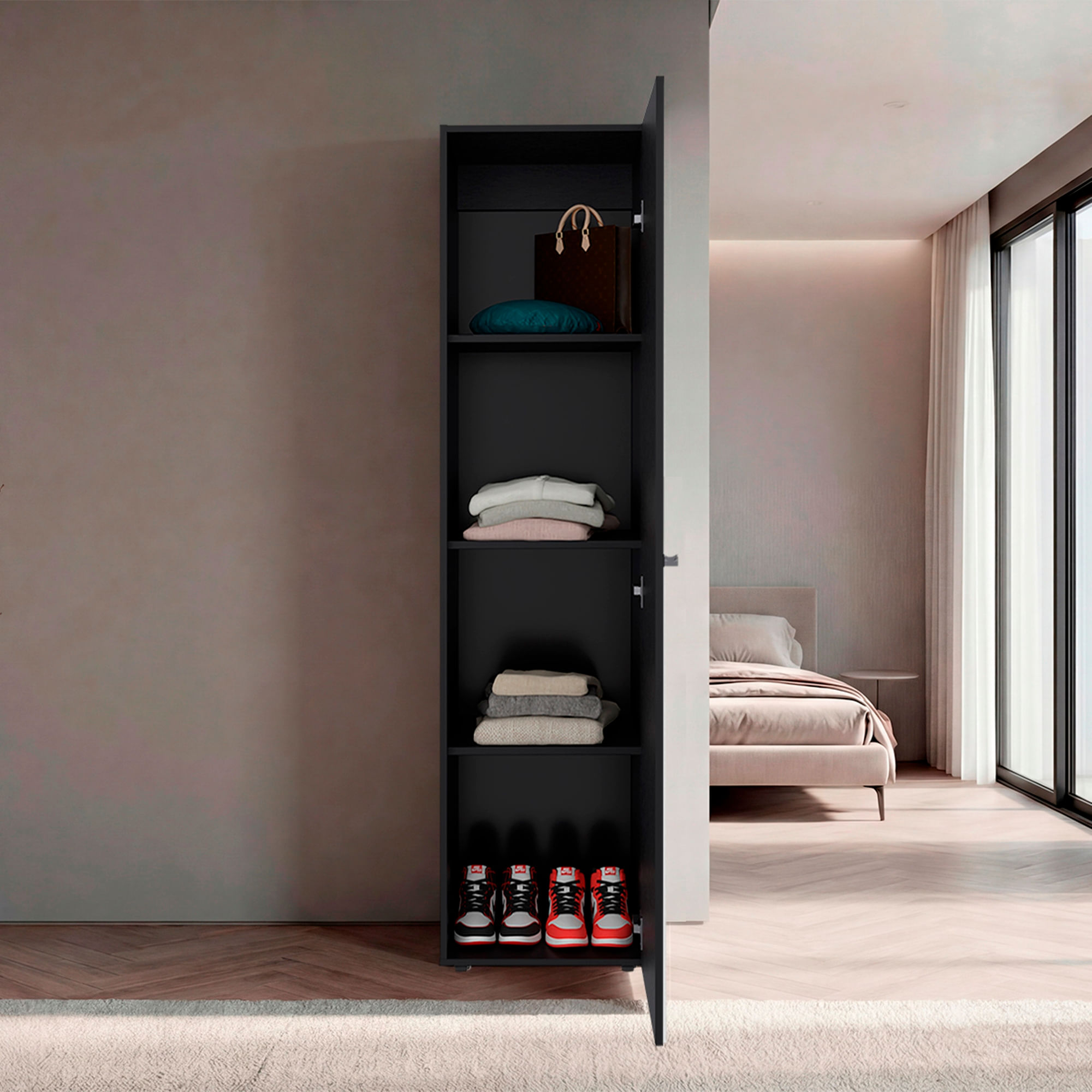 Closet con Espejo Home Dreams 170X40X40 RTA Wengue ZF - Imagen 3
