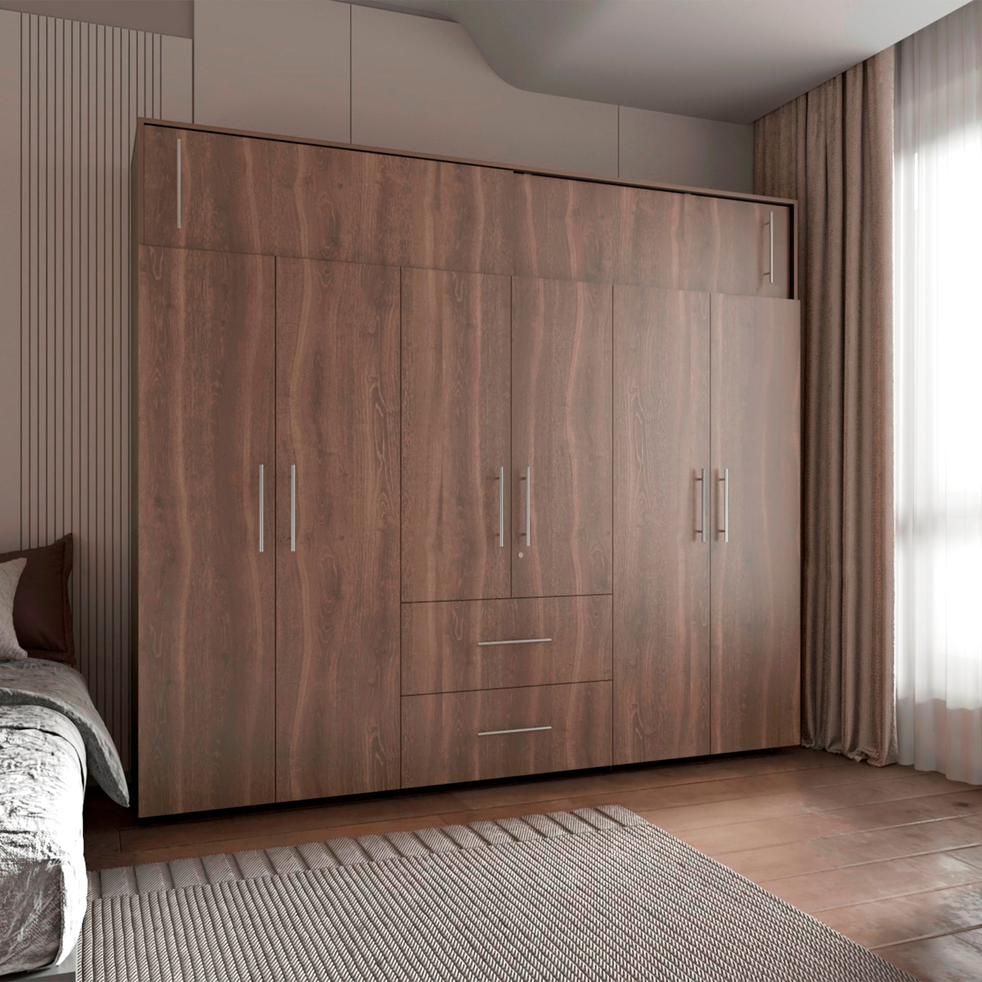 Closet Bigaf 230X204X50 RTA Milan Wengue - Imagen 3