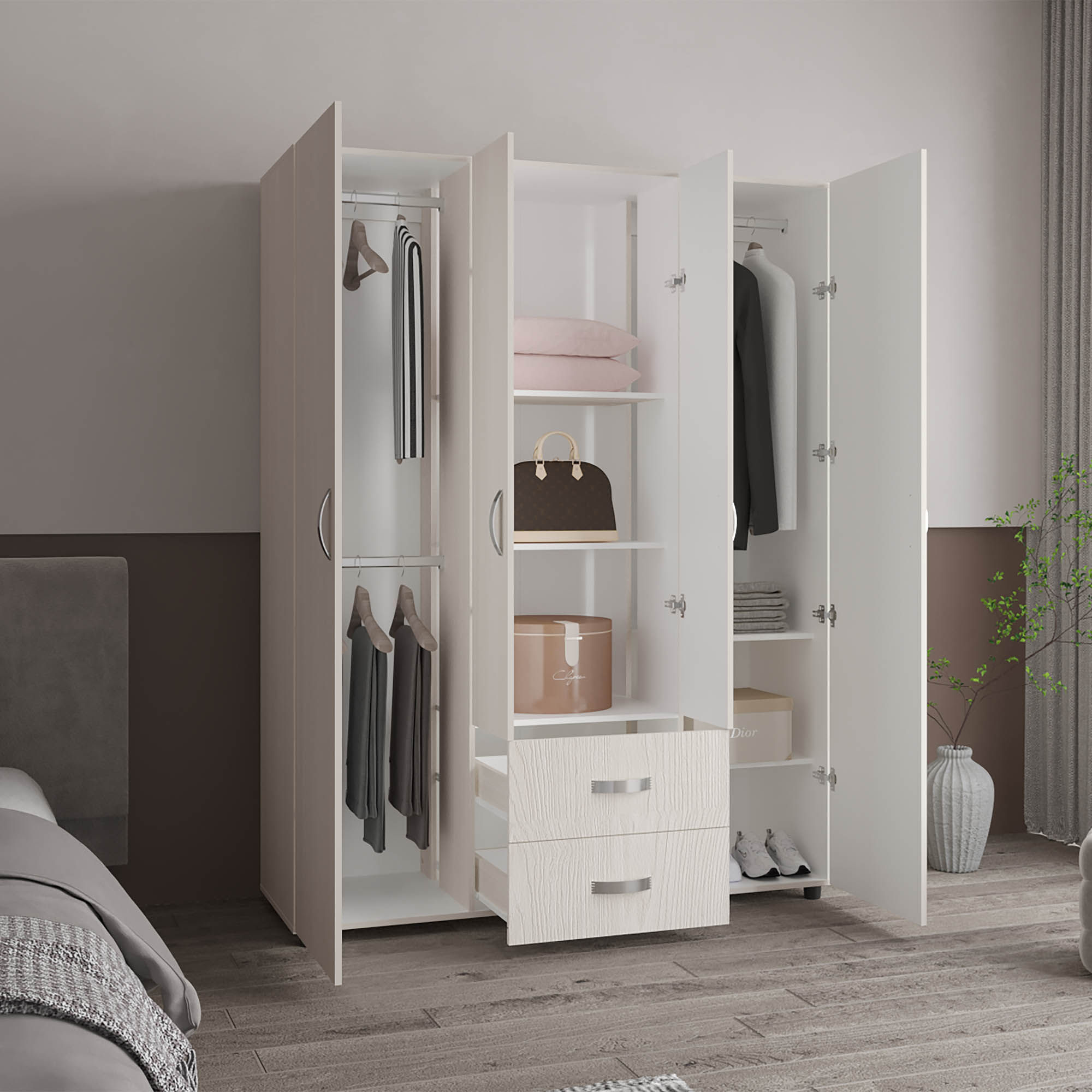 Closet Barilo 200X150X49 RTA Niebla Blanco - Imagen 2