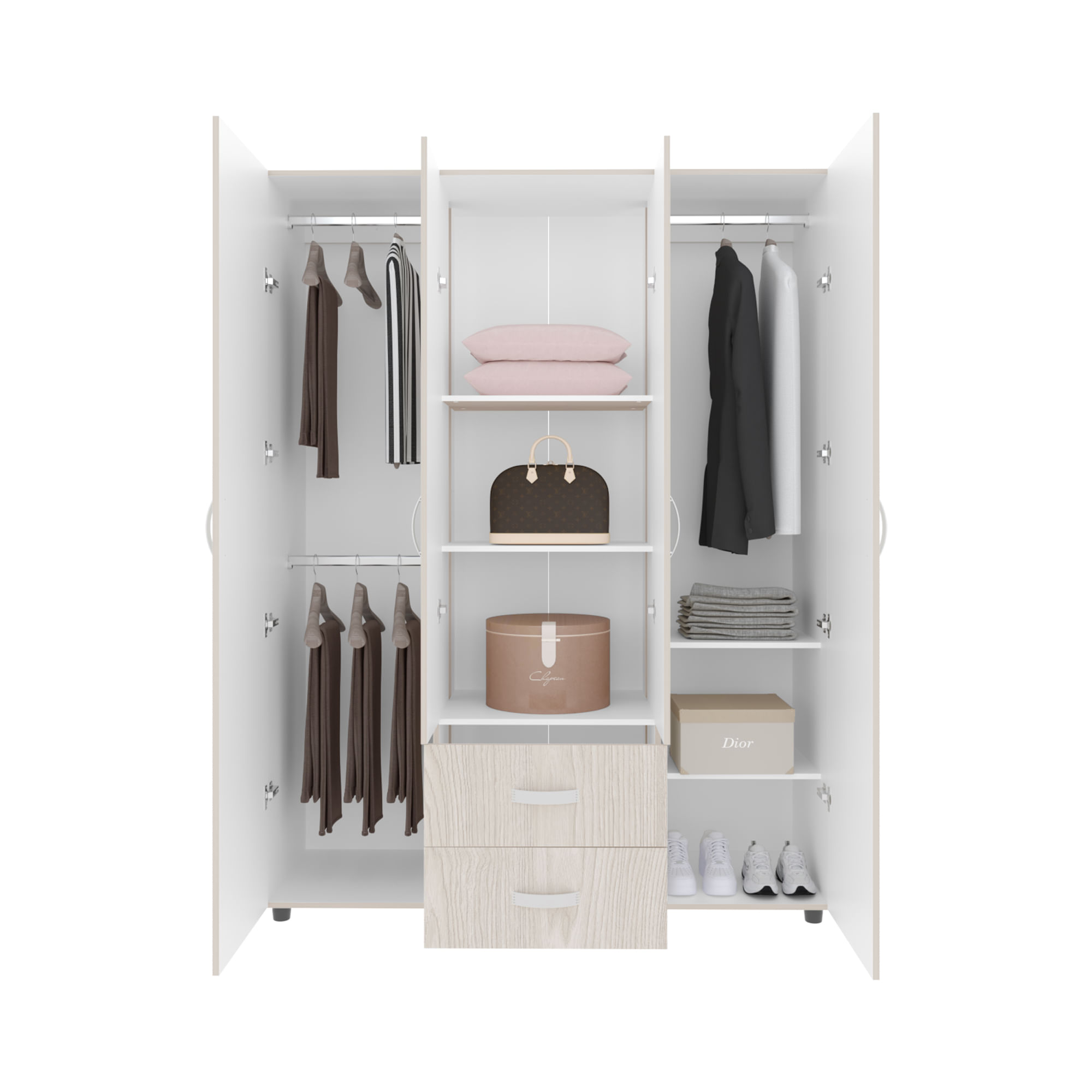 Closet Barilo 200X150X49 RTA Niebla Blanco - Imagen 4
