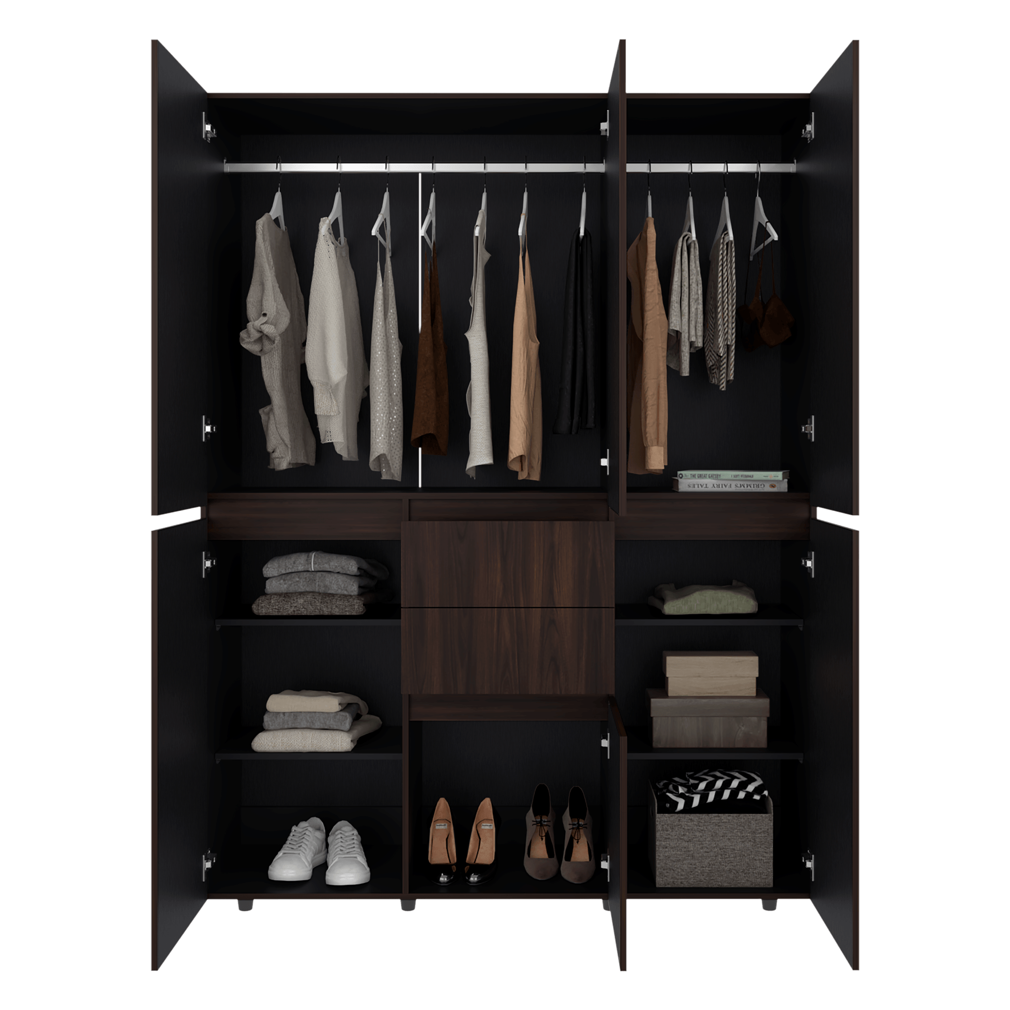 Closet Bea 200X150X48 RTA Nogal Wengue - Imagen 3