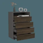 Cajonera Houck 102x80x40 RTA Plomo + Nogal Eu