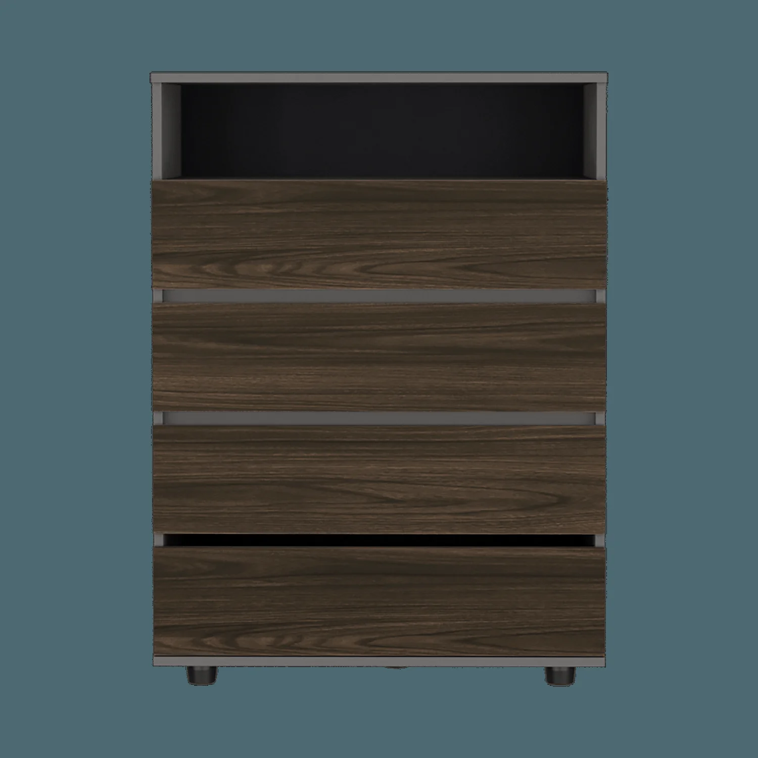Cajonera Houck 102x80x40 RTA Plomo + Nogal Eu - Imagen 5