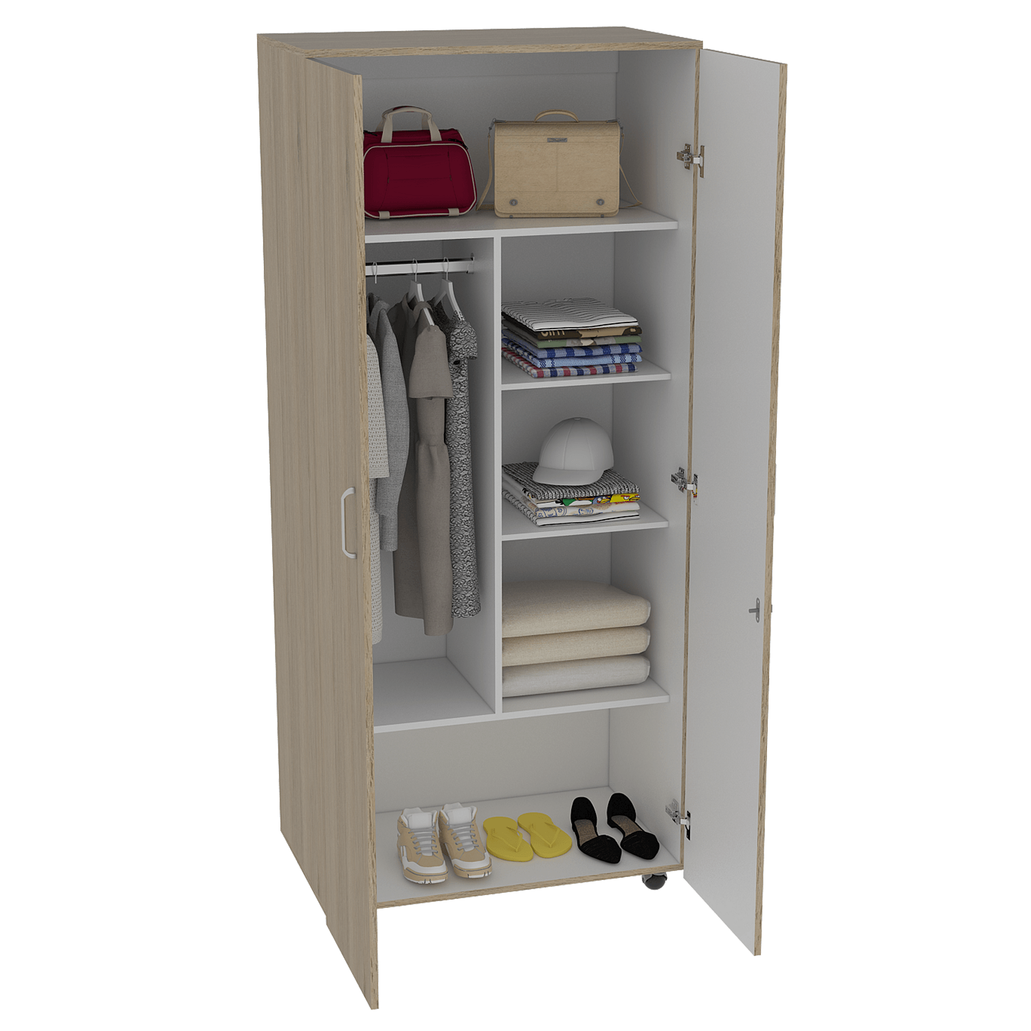 Closet Iko 1.80 Rovere Blanco - Imagen 1