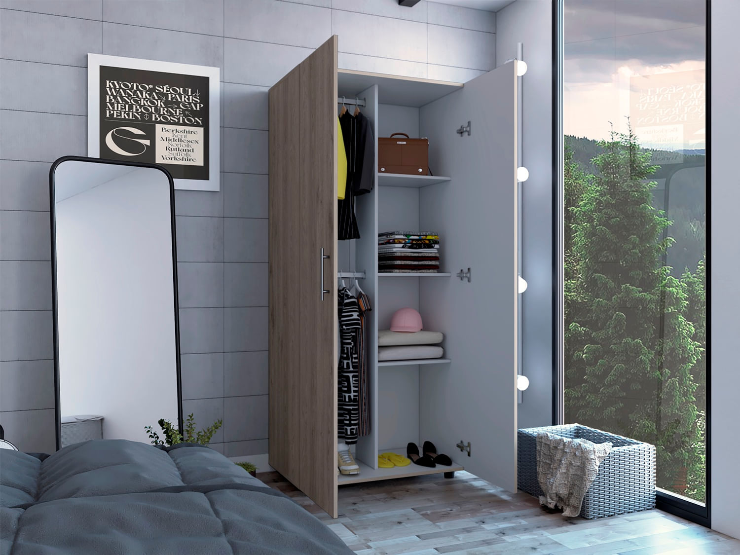 Closet Tera 180 X 80 X 48 RTA Bardolino Blanco - Imagen 2