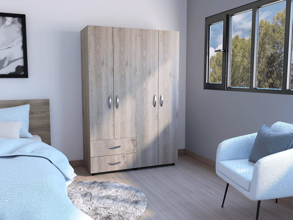 Closet Ankora Basic 180 X 120 X 47 RTA Bardolino Blanco - Imagen 3
