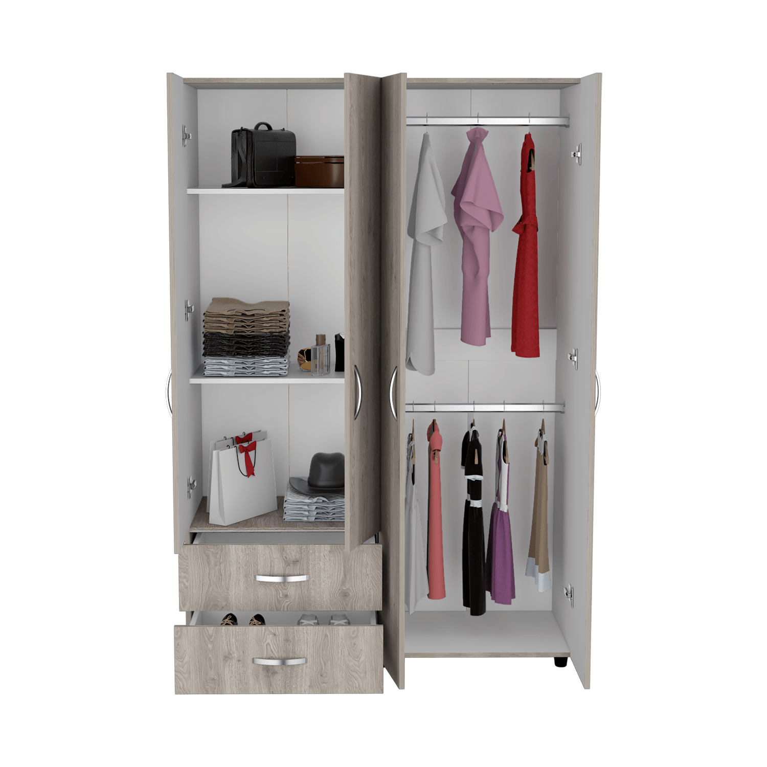 Closet Ankora Basic 180 X 120 X 47 RTA Bardolino Blanco - Imagen 7