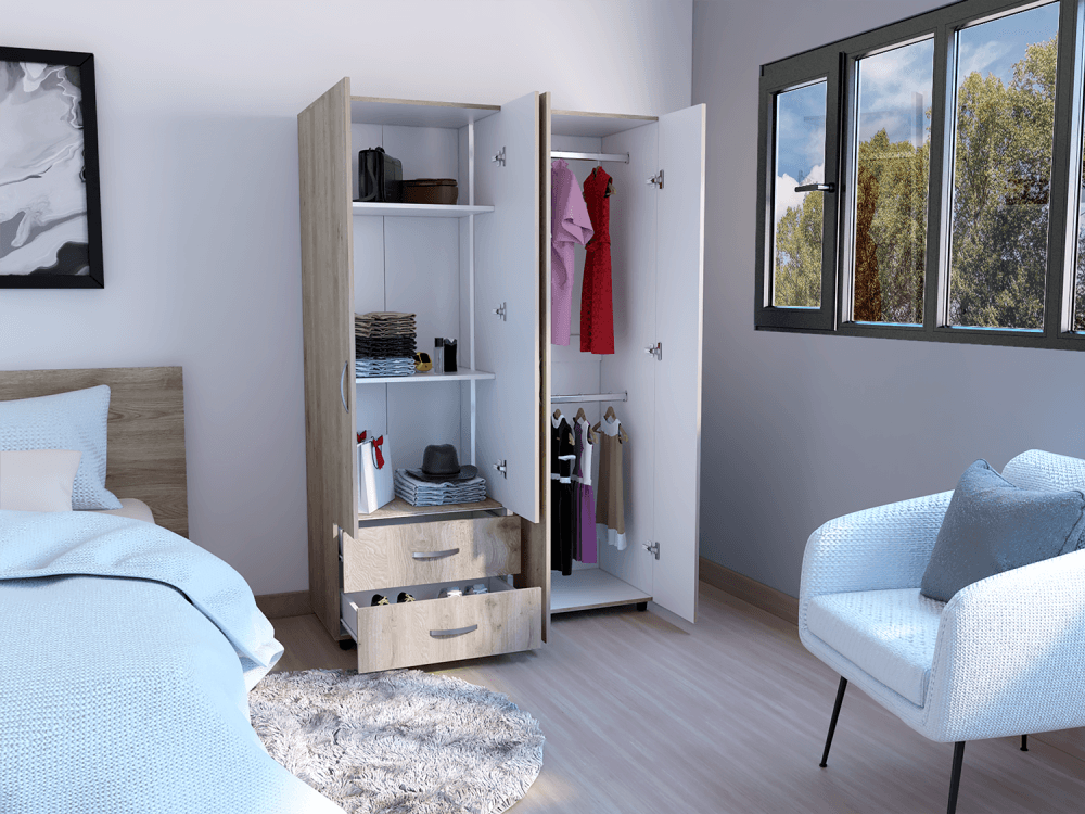 Closet Ankora Basic 180 X 120 X 47 RTA Bardolino Blanco - Imagen 2