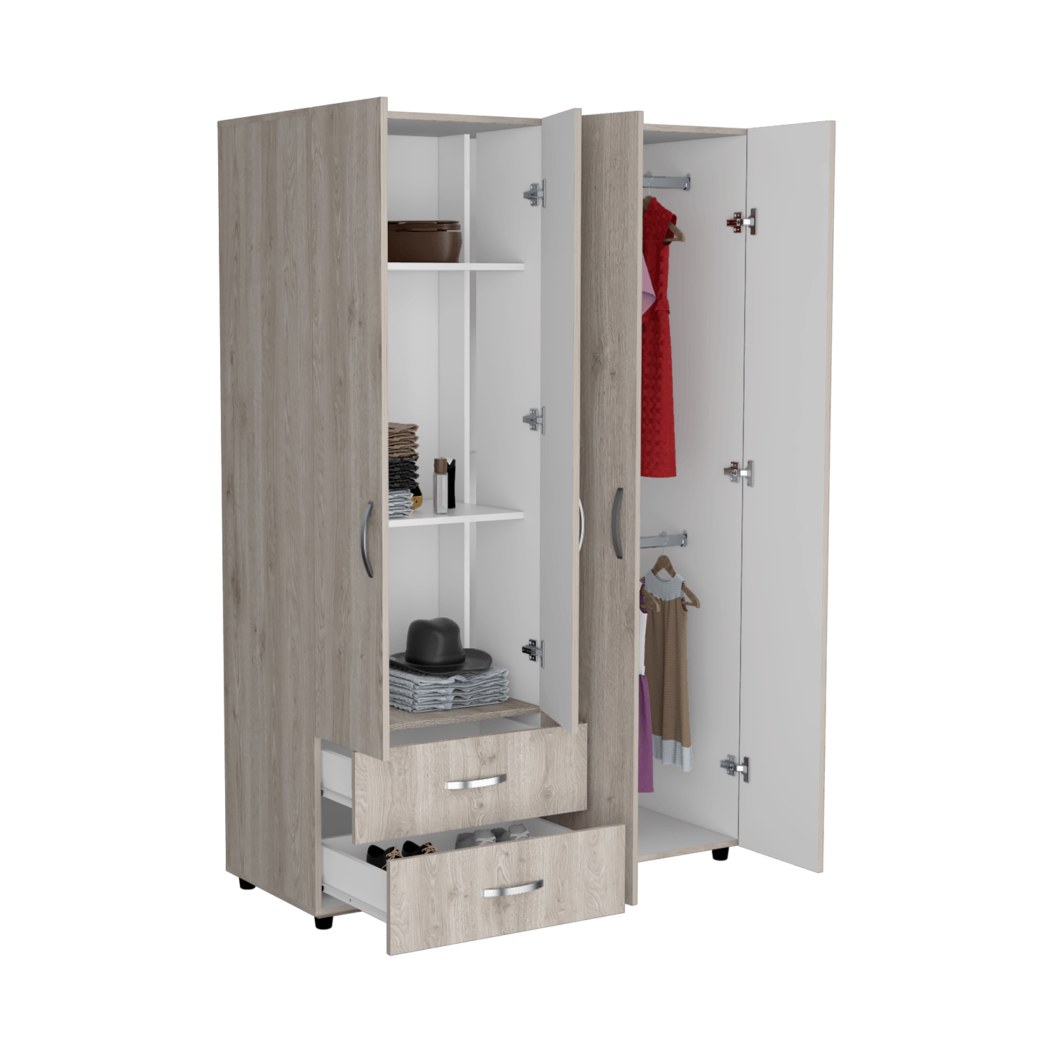 Closet Ankora Basic 180 X 120 X 47 RTA Bardolino Blanco - Imagen 1