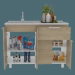 Mueble Inferior Fendi RTA Blanco + Rovere