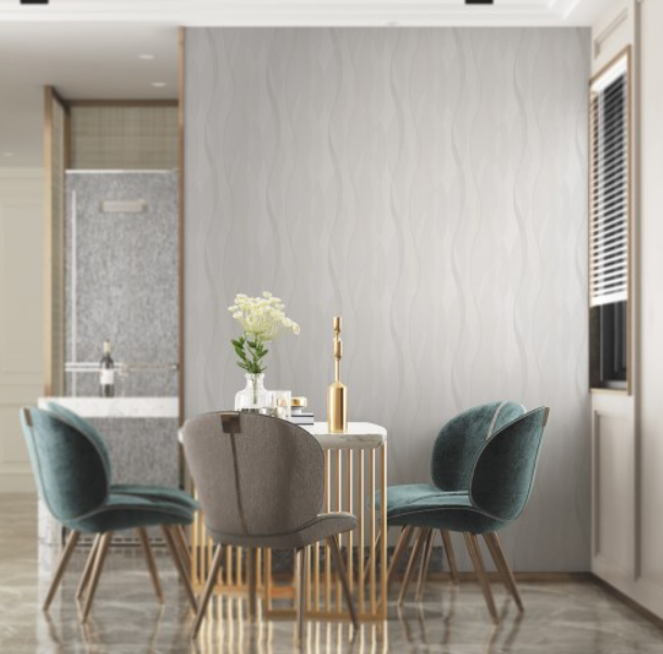 Papel de Colgadura Refinado Papel tipo C – Ref. DK27019-1 | Comedor