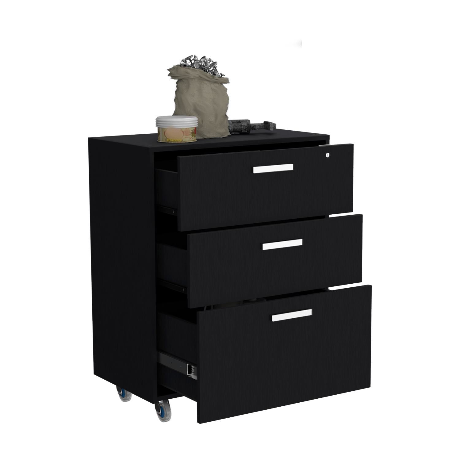 Gabinete 3 Cajones Bajo 90X70 RTA Wengue - Imagen 1