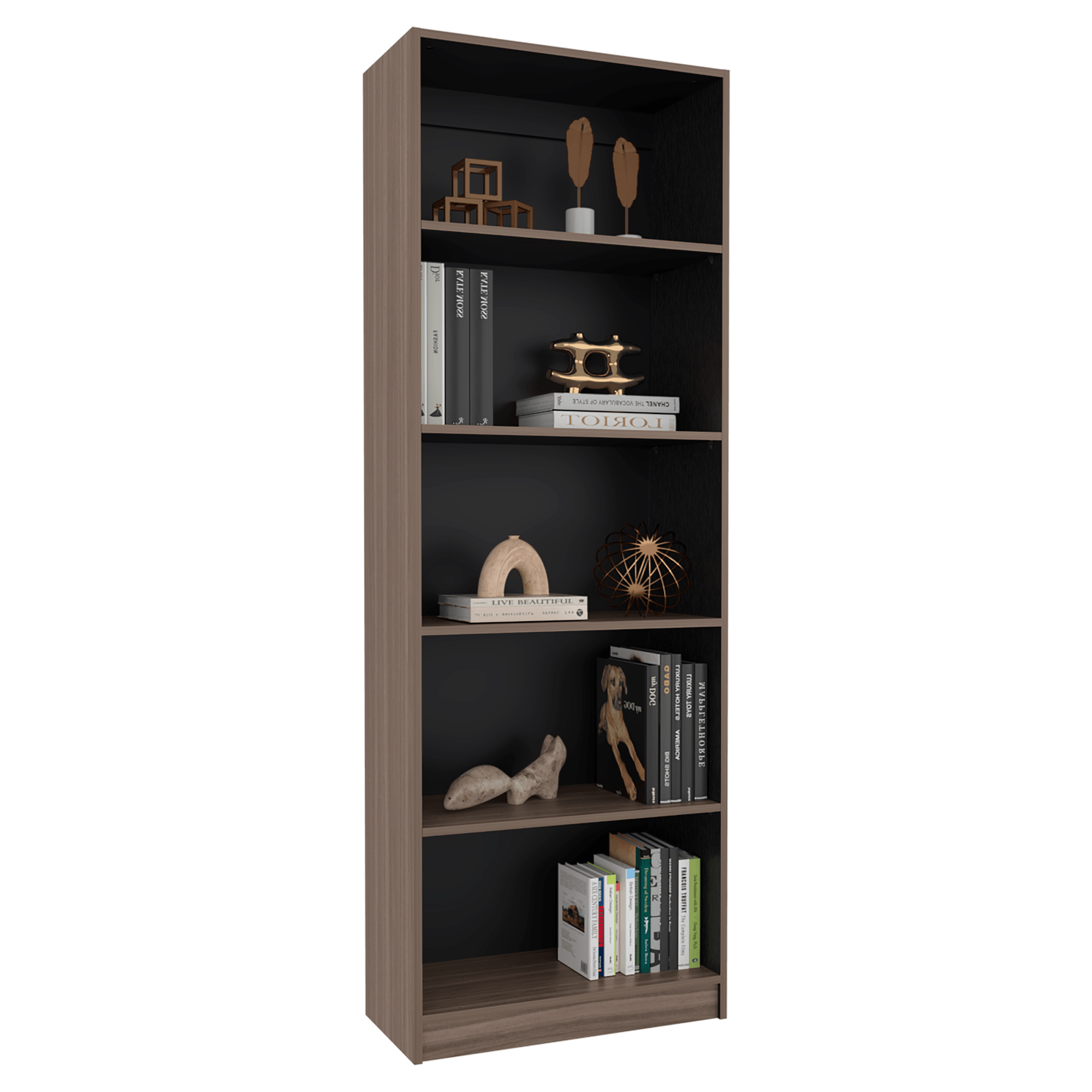 Estante Home E3 180X62X29 RTA Avellana - Imagen 1