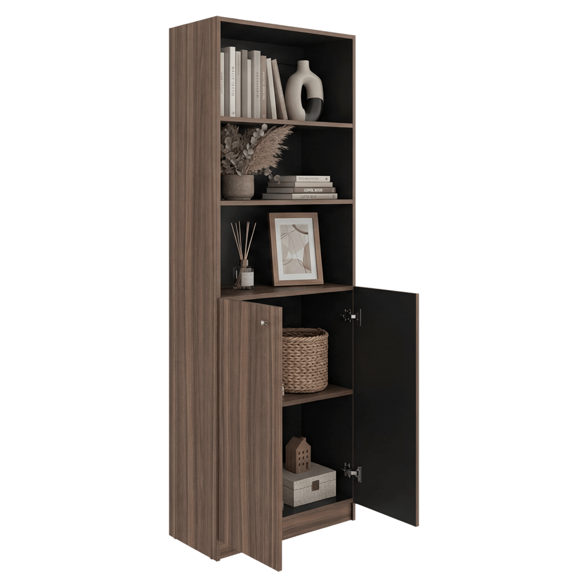 Estante Home E4 180X62X31 RTA Avellana - Imagen 1