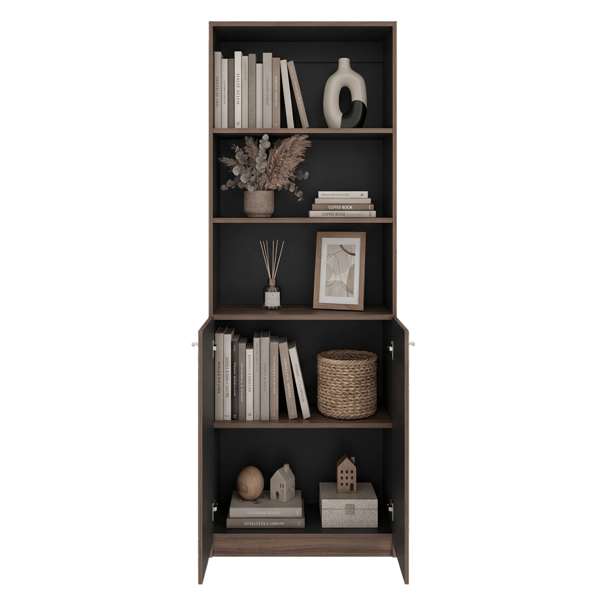 Estante Home E4 180X62X31 RTA Avellana - Imagen 5