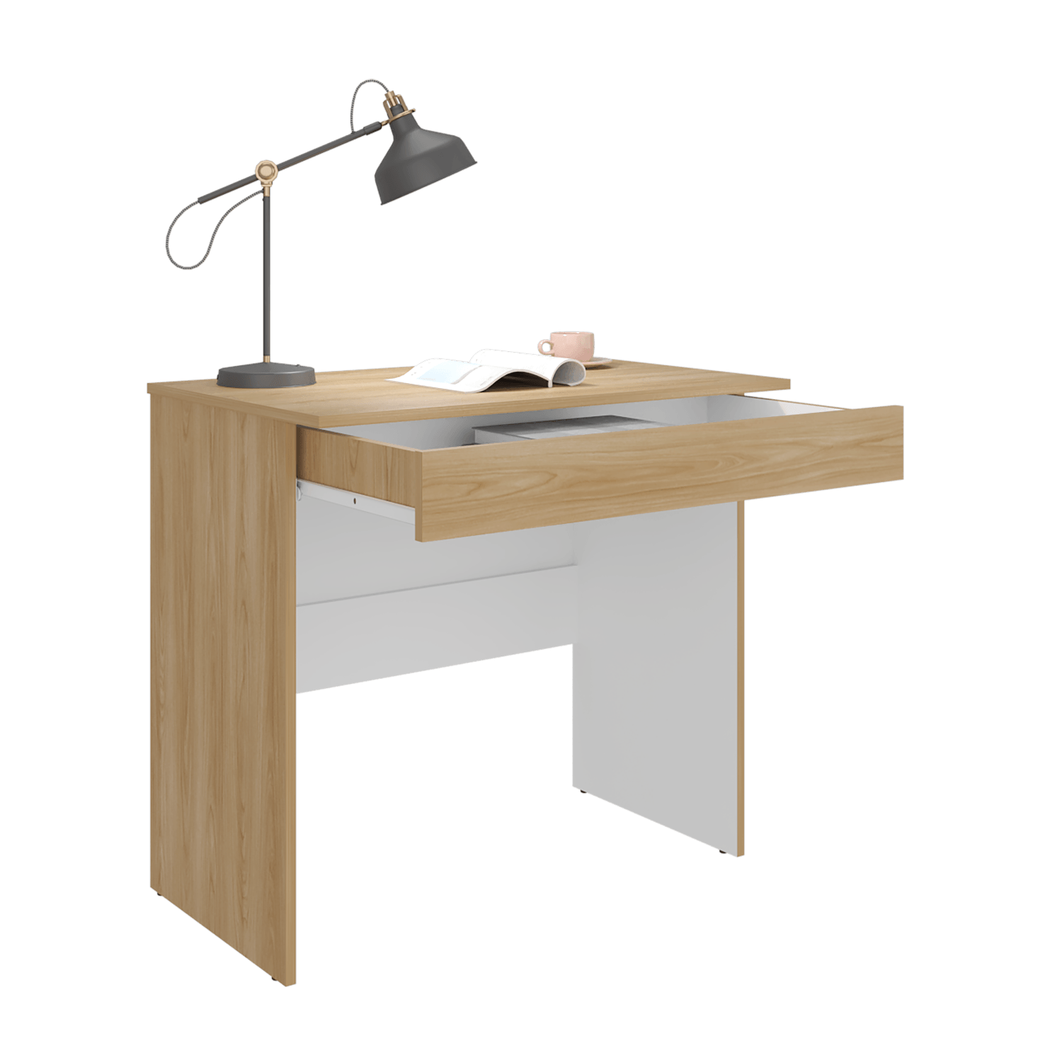 Escritorio Ohio Eco 73X80X49 RTA Fresno Europeo Blanco - Imagen 1