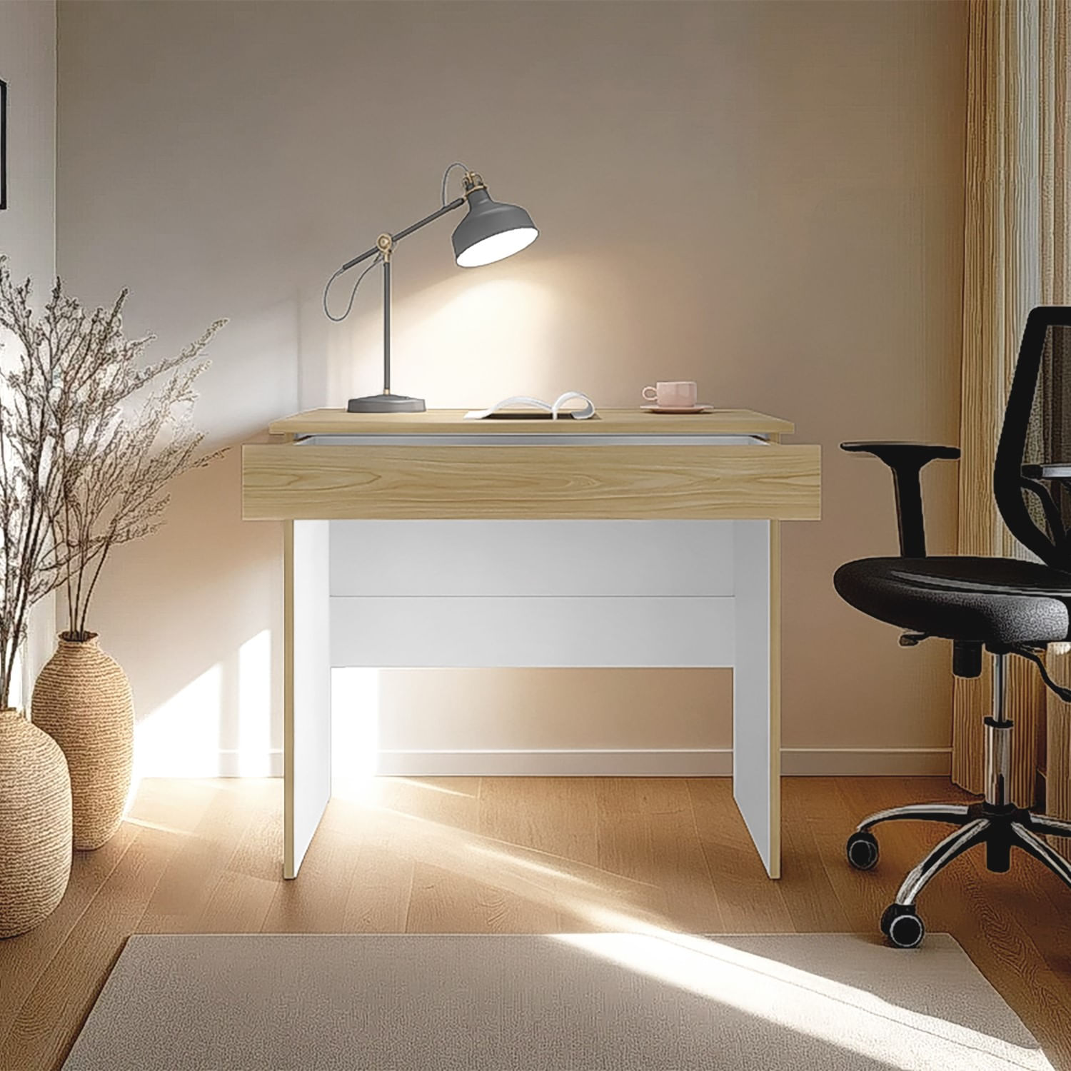 Escritorio Ohio Eco 73X80X49 RTA Fresno Europeo Blanco - Imagen 4