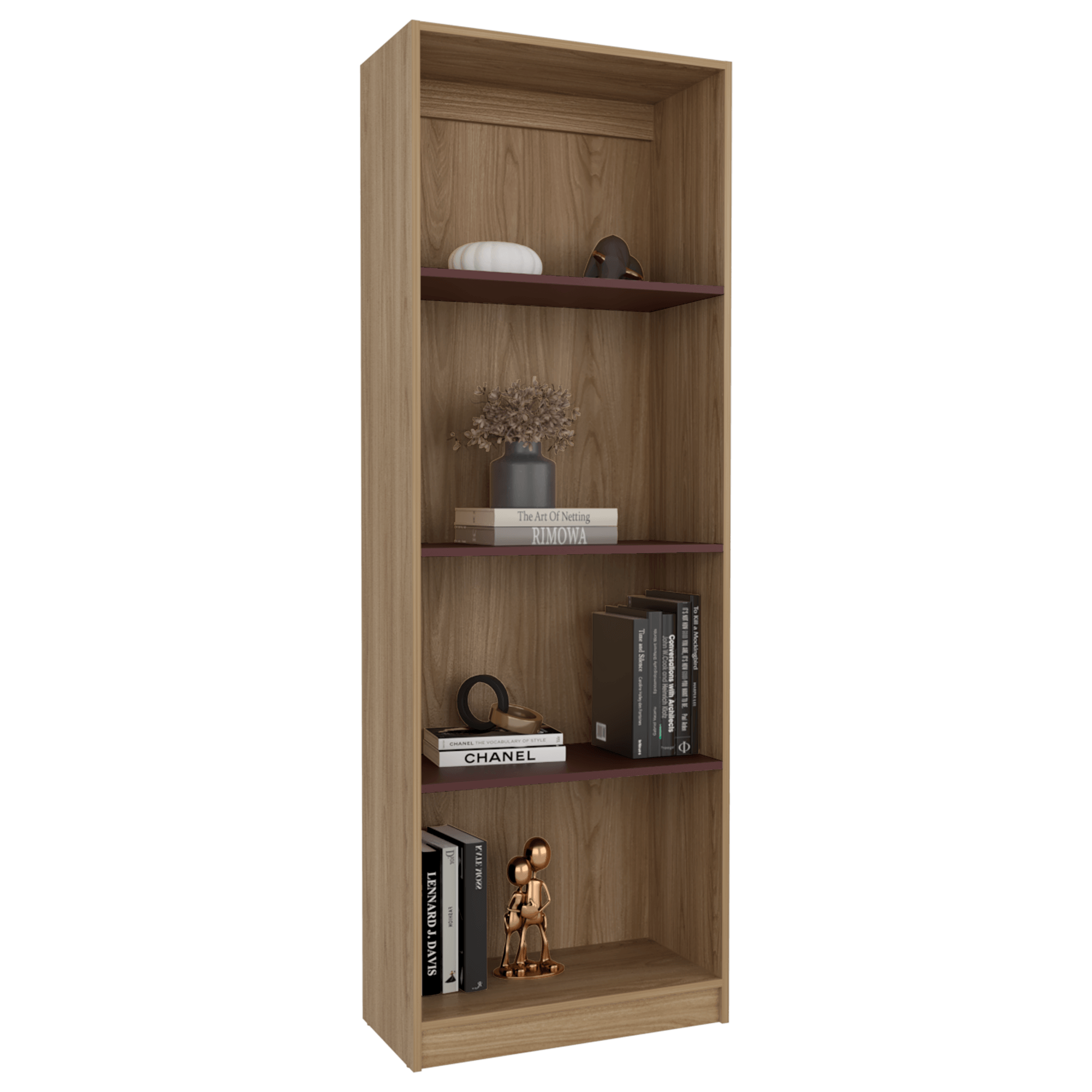 Estante Home 180X62X29 RTA Fresno Eu Burdeos - Imagen 1