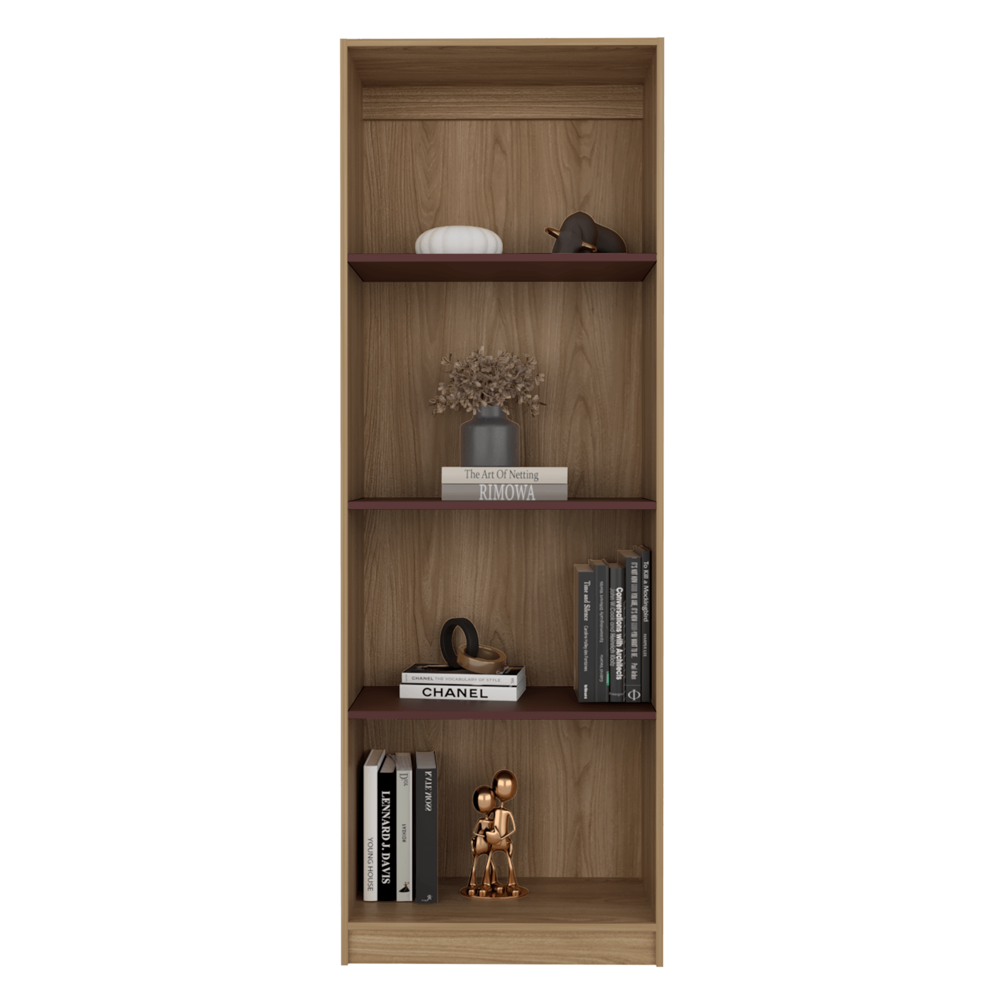 Estante Home 180X62X29 RTA Fresno Eu Burdeos - Imagen 3