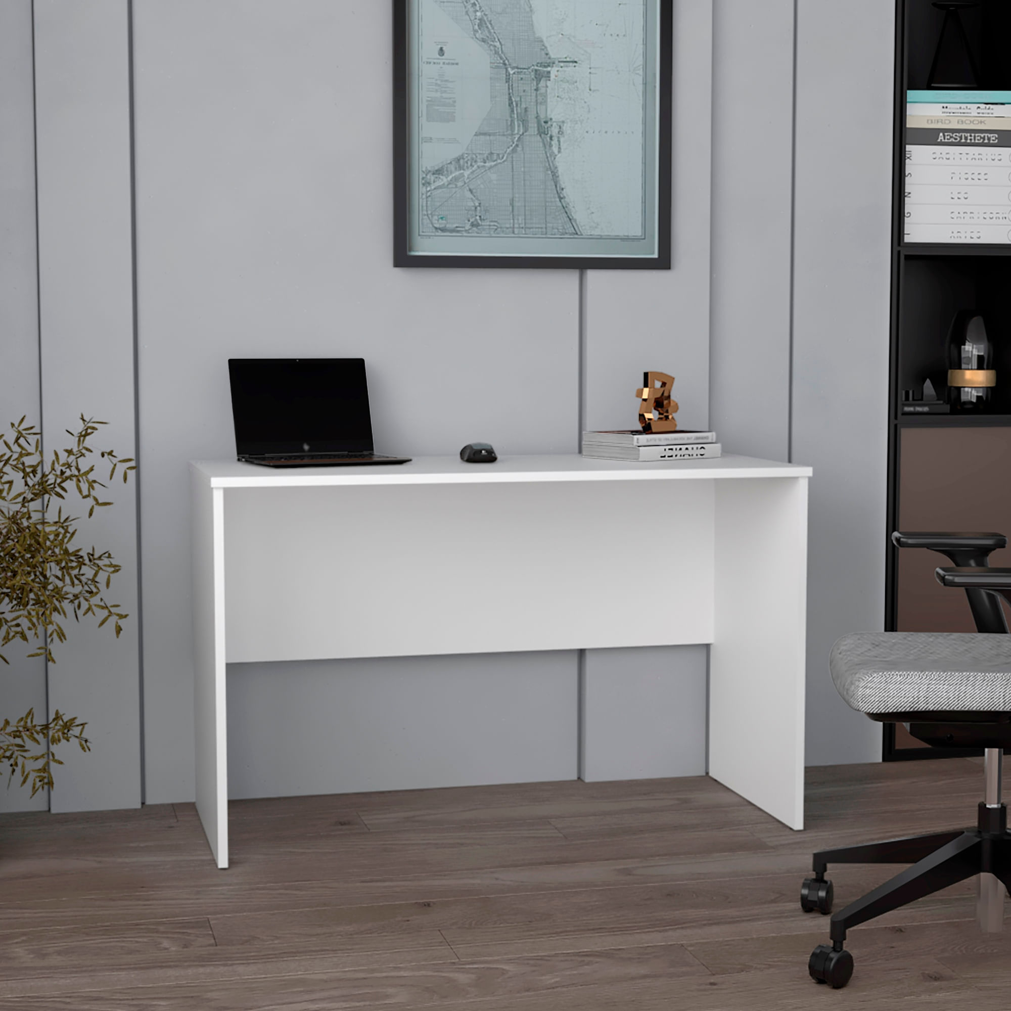 Mesa Escritorio Malibu 75X120X53 RTA Blanco ZF - Imagen 2