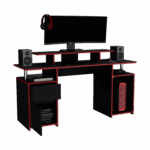 Escritorio Gamer Keria 2.0 88X167X50 RTA Wengue Rojo
