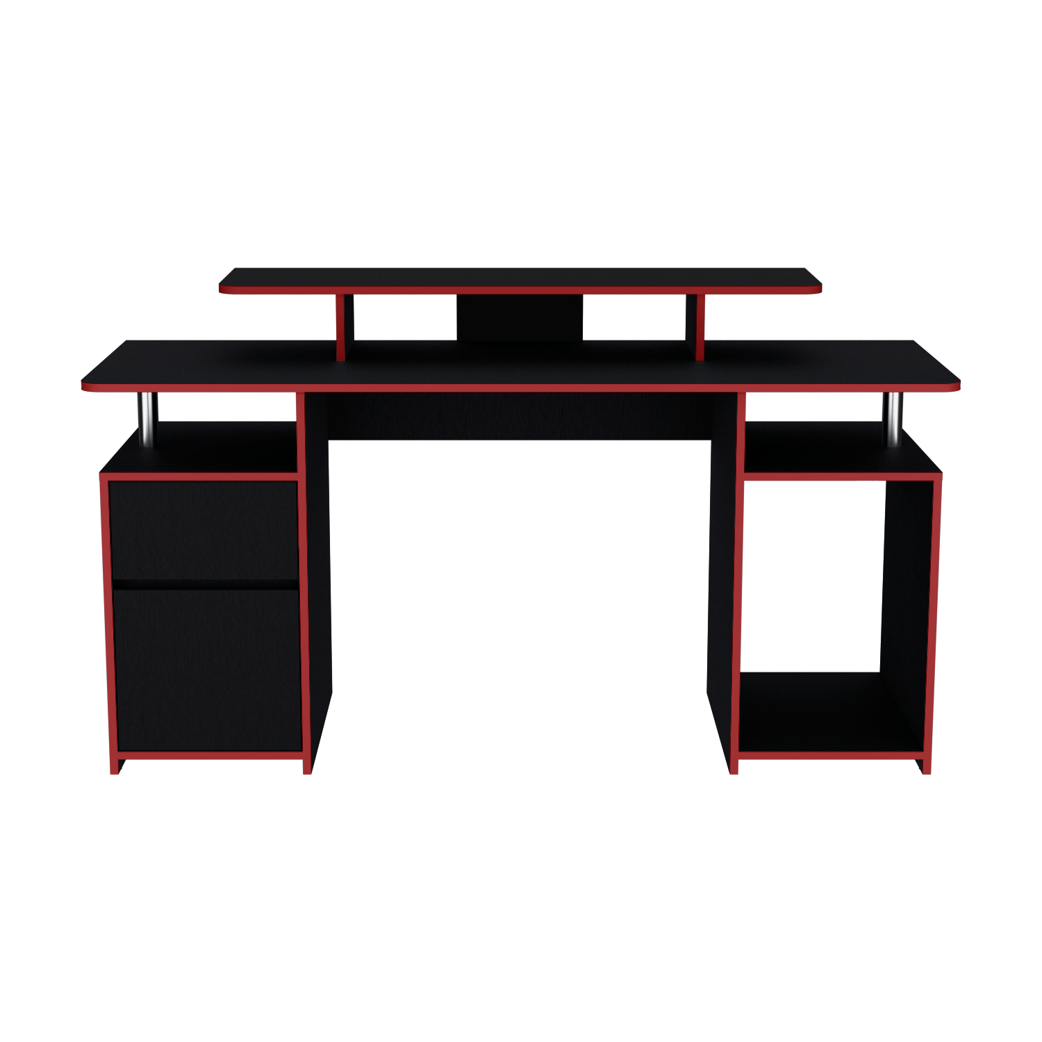 Escritorio Gamer Keria 2.0 88X167X50 RTA Wengue Rojo - Imagen 4