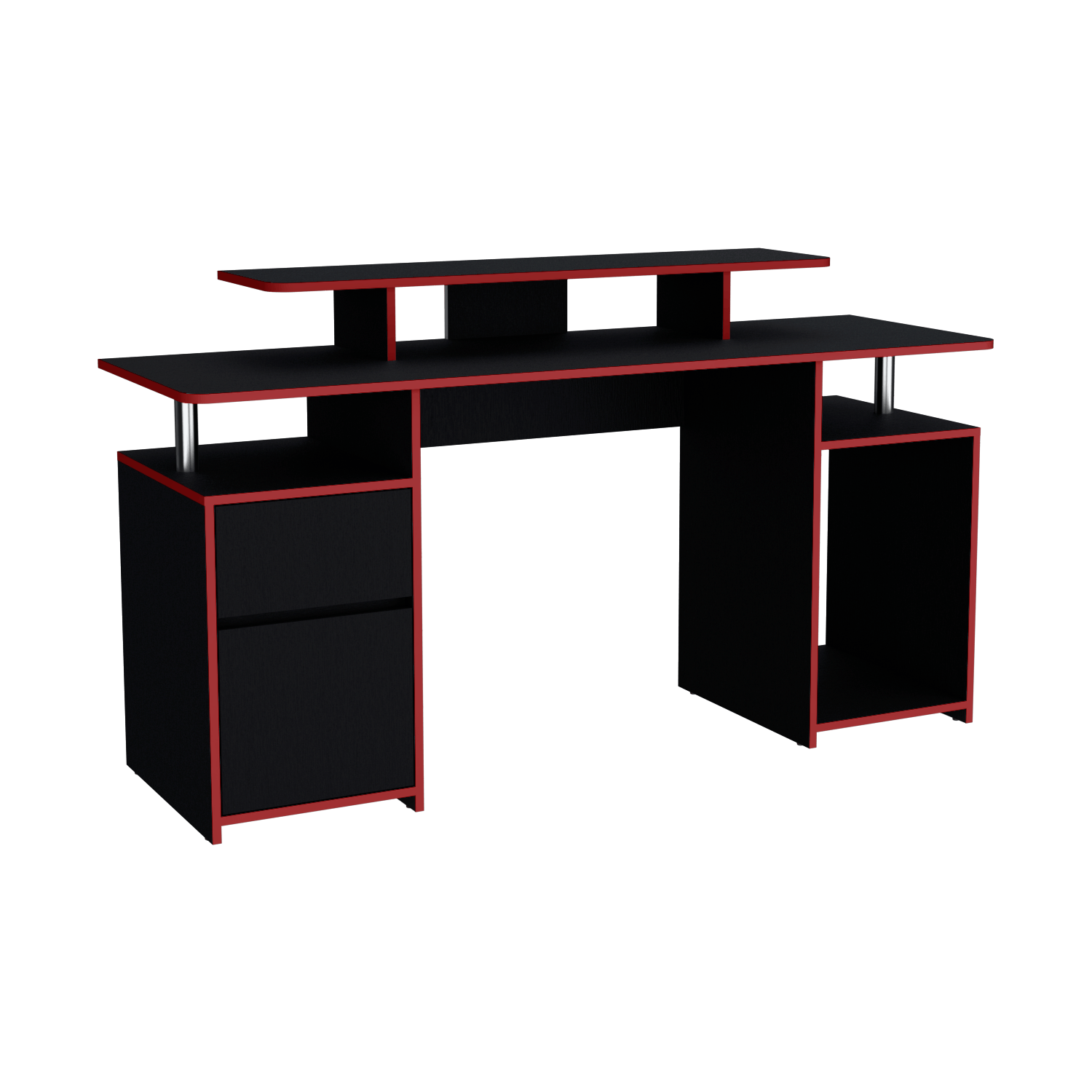 Escritorio Gamer Keria 2.0 88X167X50 RTA Wengue Rojo - Imagen 5