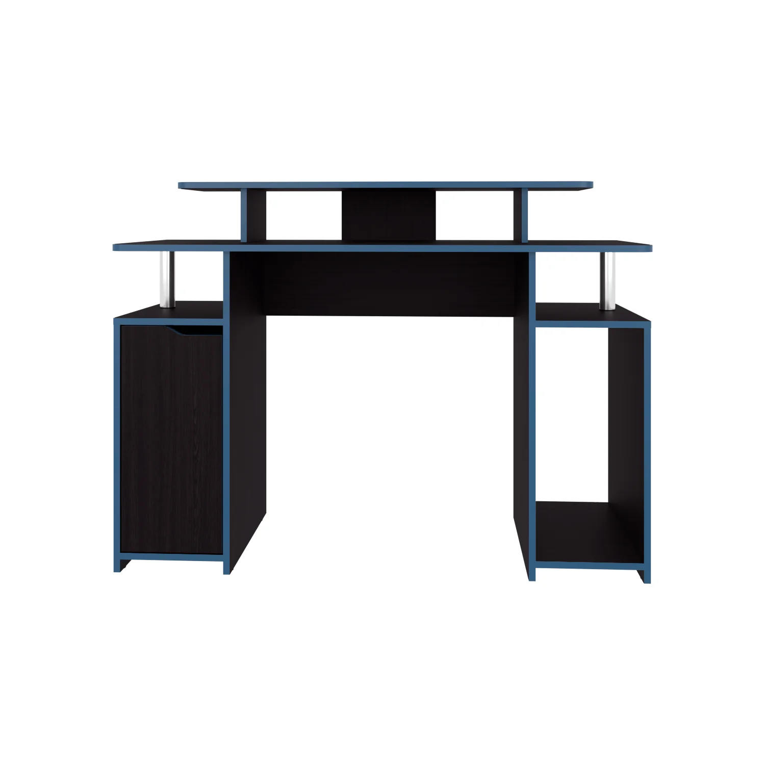 Escritorio Gamer Keria 88x120x45 RTA Wengue + Azul ZF - Imagen 4