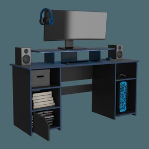 Escritorio Gamer Keria 88 X 157 RTA Wengue Azul