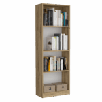 Estante Home E1 4 Espacios 180 X 62 RTA Macadamia Blanco