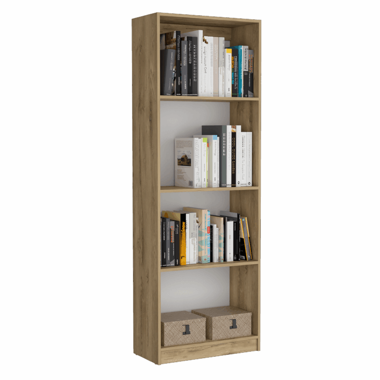 Estante Home E1 4 Espacios 180 X 62 RTA Macadamia Blanco
