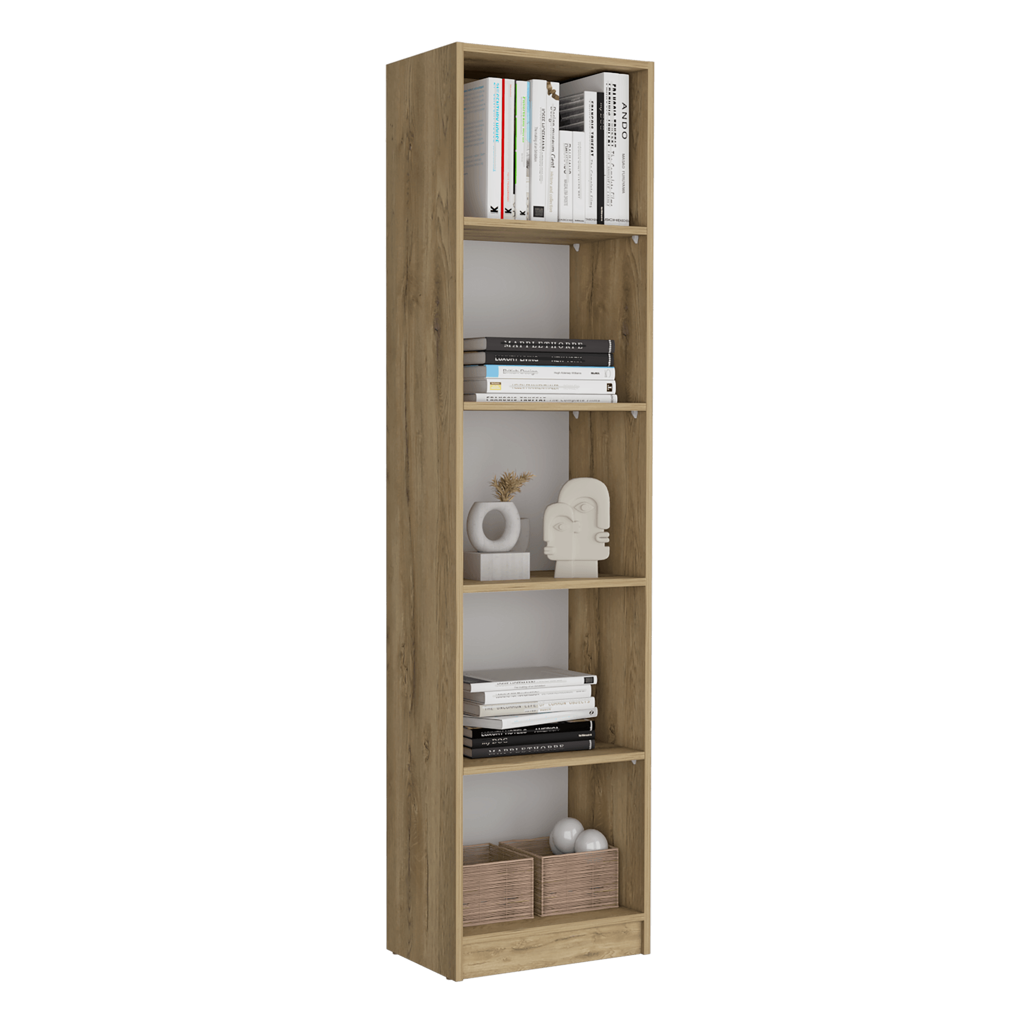 Estante Home E2 5 Espacios 180 X 45 RTA Macadamia Blanco - Imagen 1