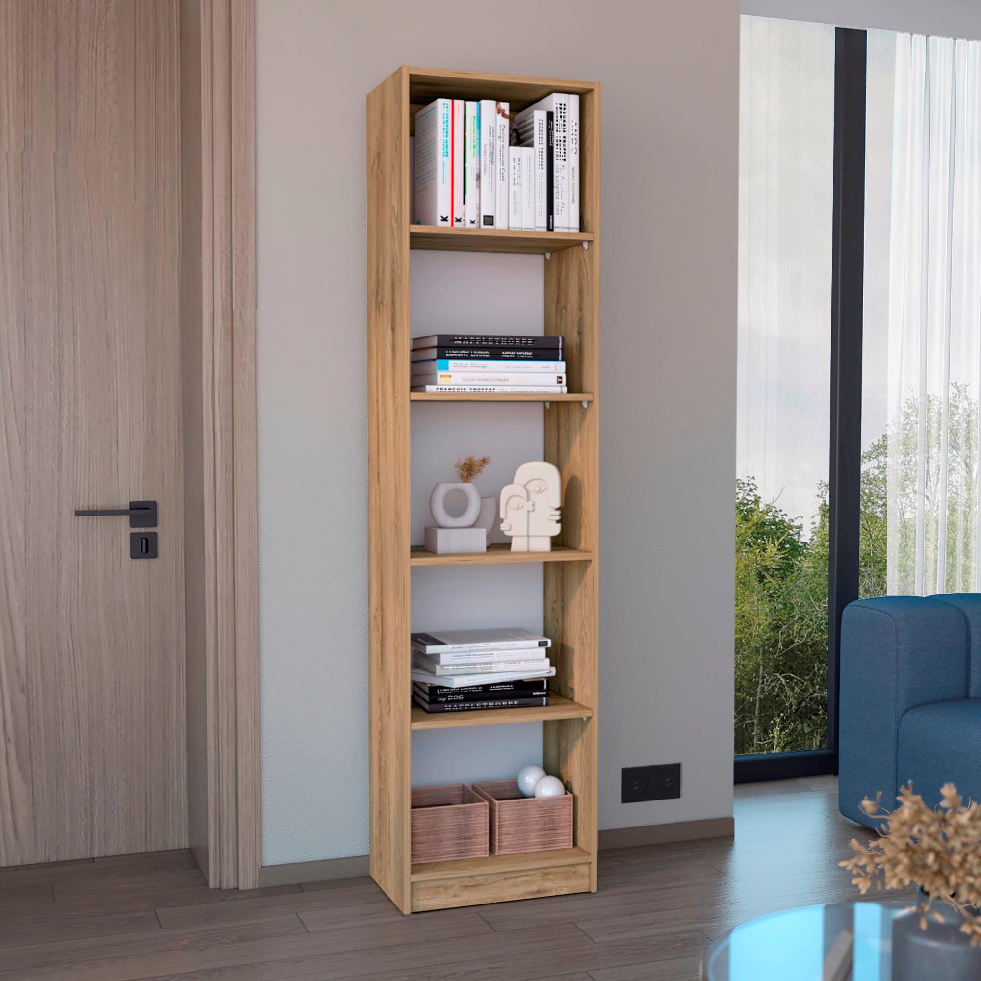Estante Home E2 5 Espacios 180 X 45 RTA Macadamia Blanco - Imagen 3