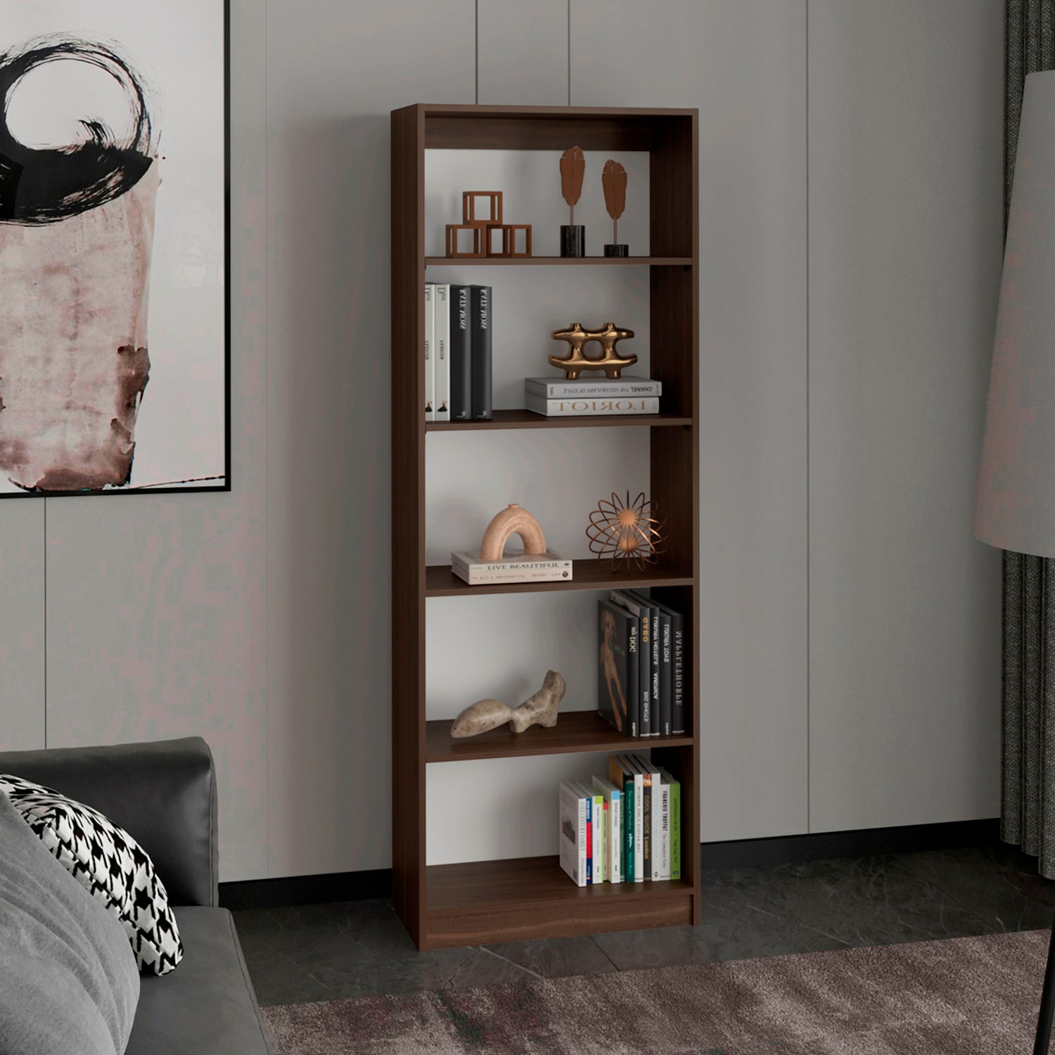 Estante Home E3 5 Espacios 180X62x29 RTA Milan Blanco - Imagen 2