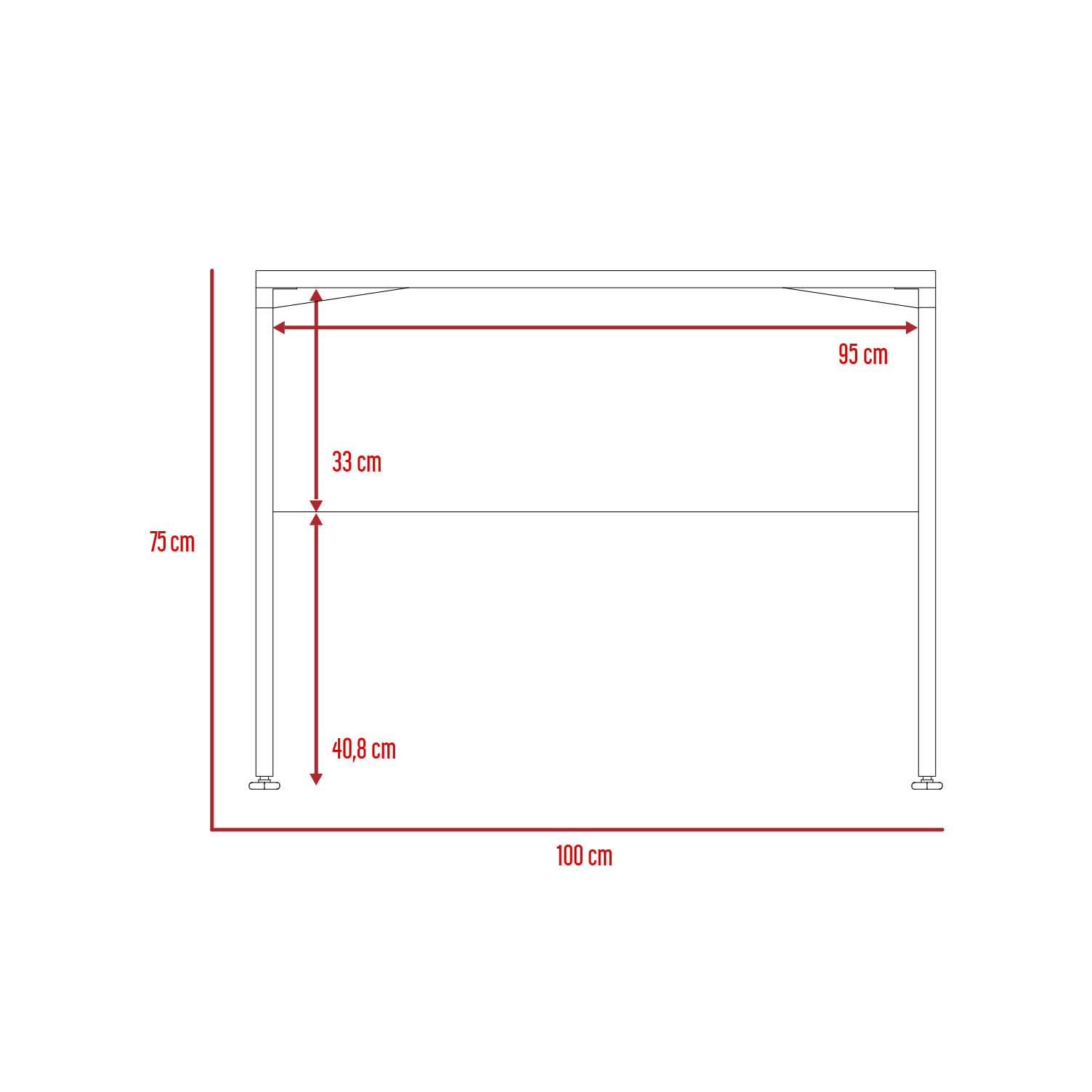 Mesa Escritorio Home Office M100X75X60 RTA Wengue Milan - Imagen 6
