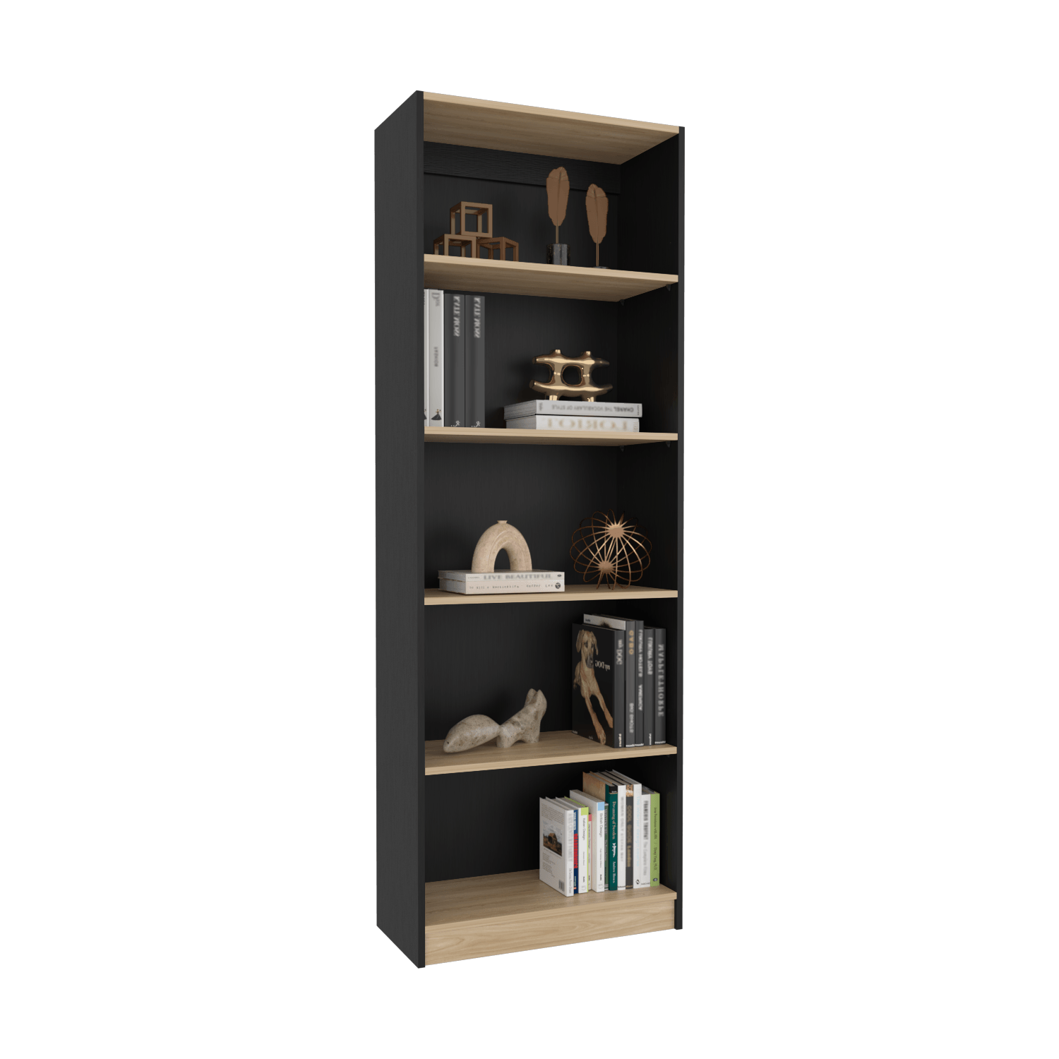 Estante Home E3 5 Espacios 180X628X29 RTA Wengue Fresno - Imagen 1
