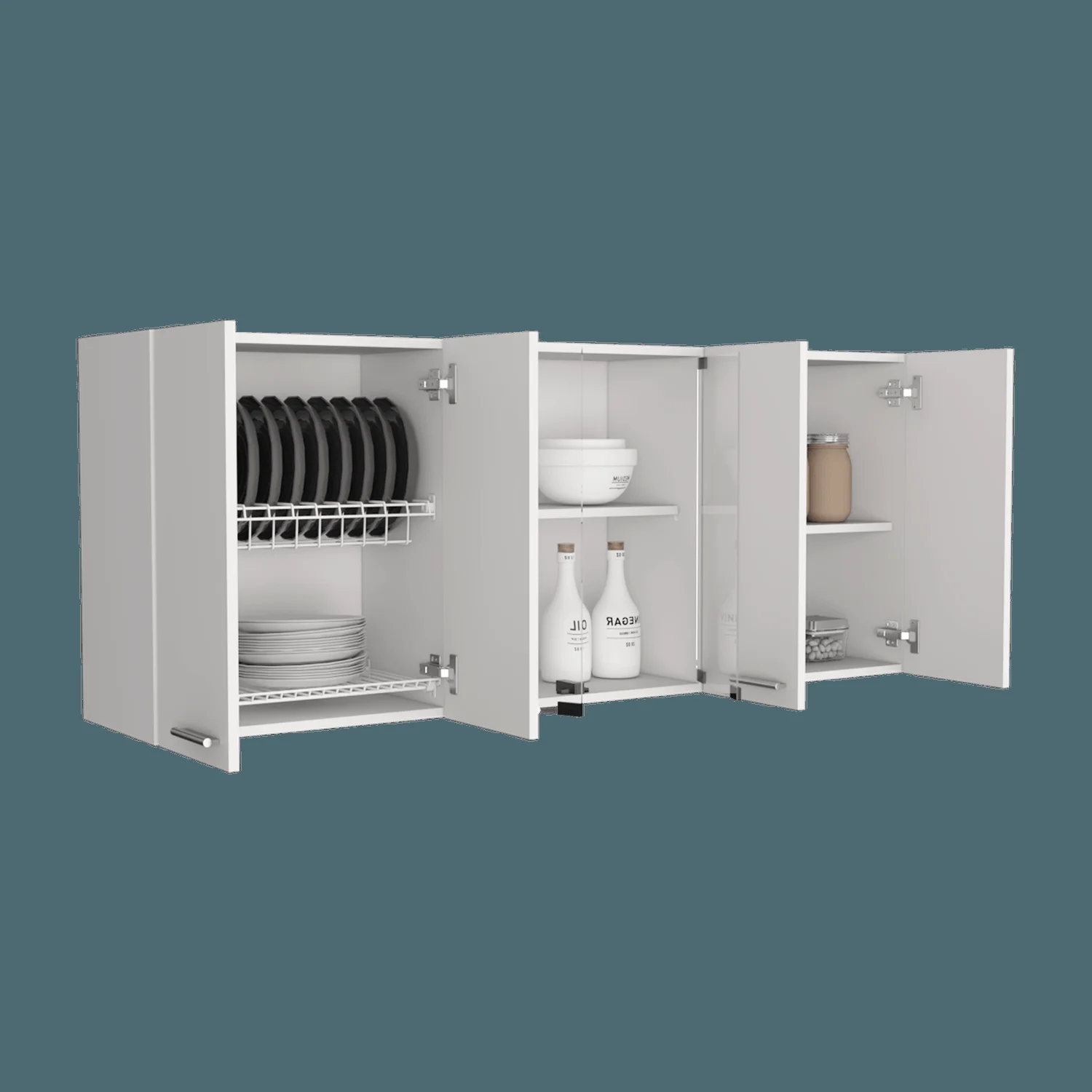 Gabinete Superior 150 Vidrio 60X150X31 RTA Blanco - Imagen 1