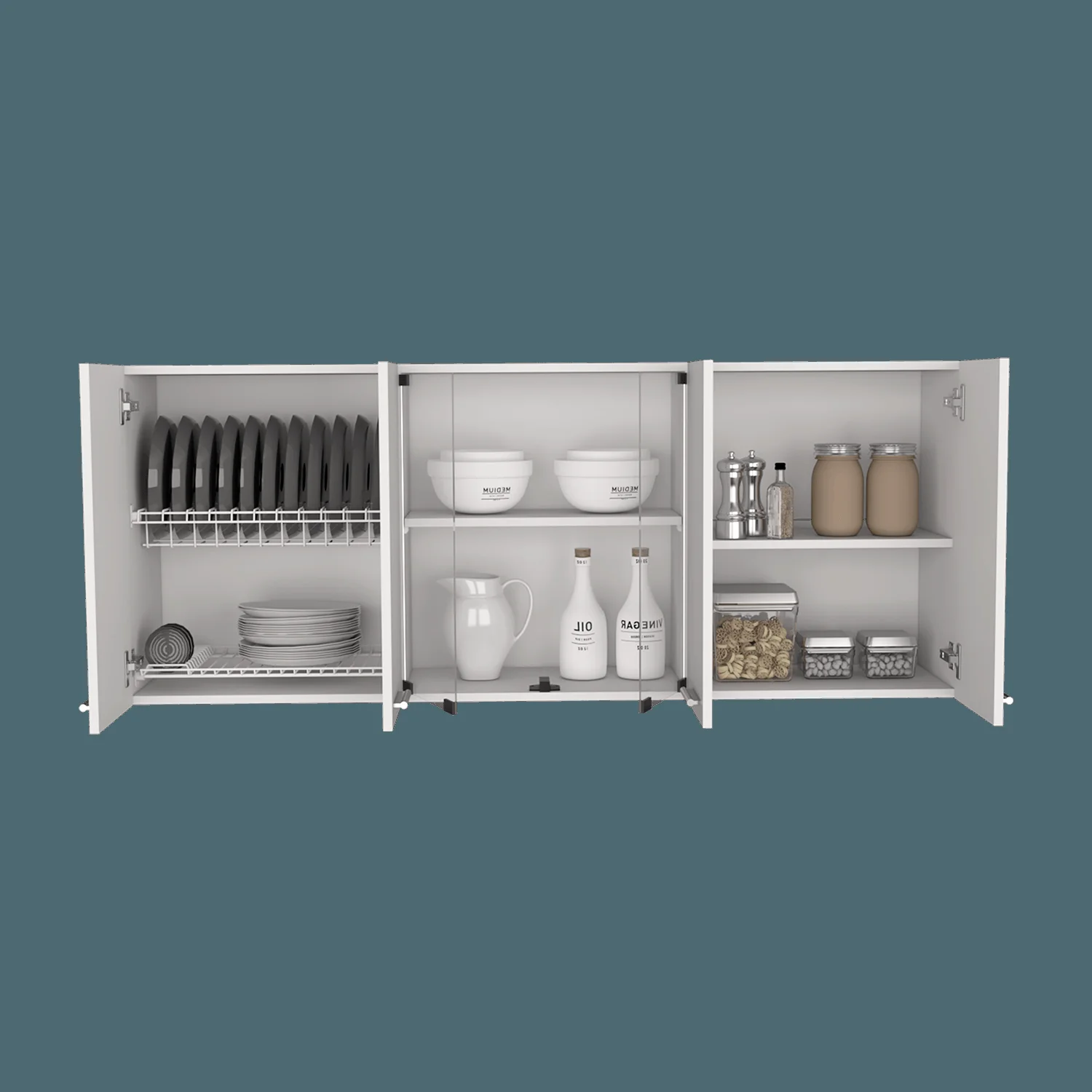 Gabinete Superior 150 Vidrio 60X150X31 RTA Blanco - Imagen 4