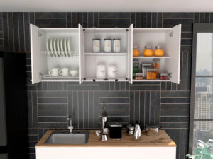 Gabinete superior Cocina con Vidrio RTA Blanco ZF