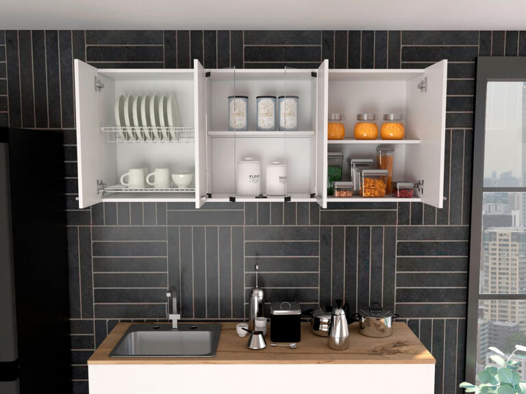 Gabinete superior Cocina con Vidrio RTA Blanco ZF