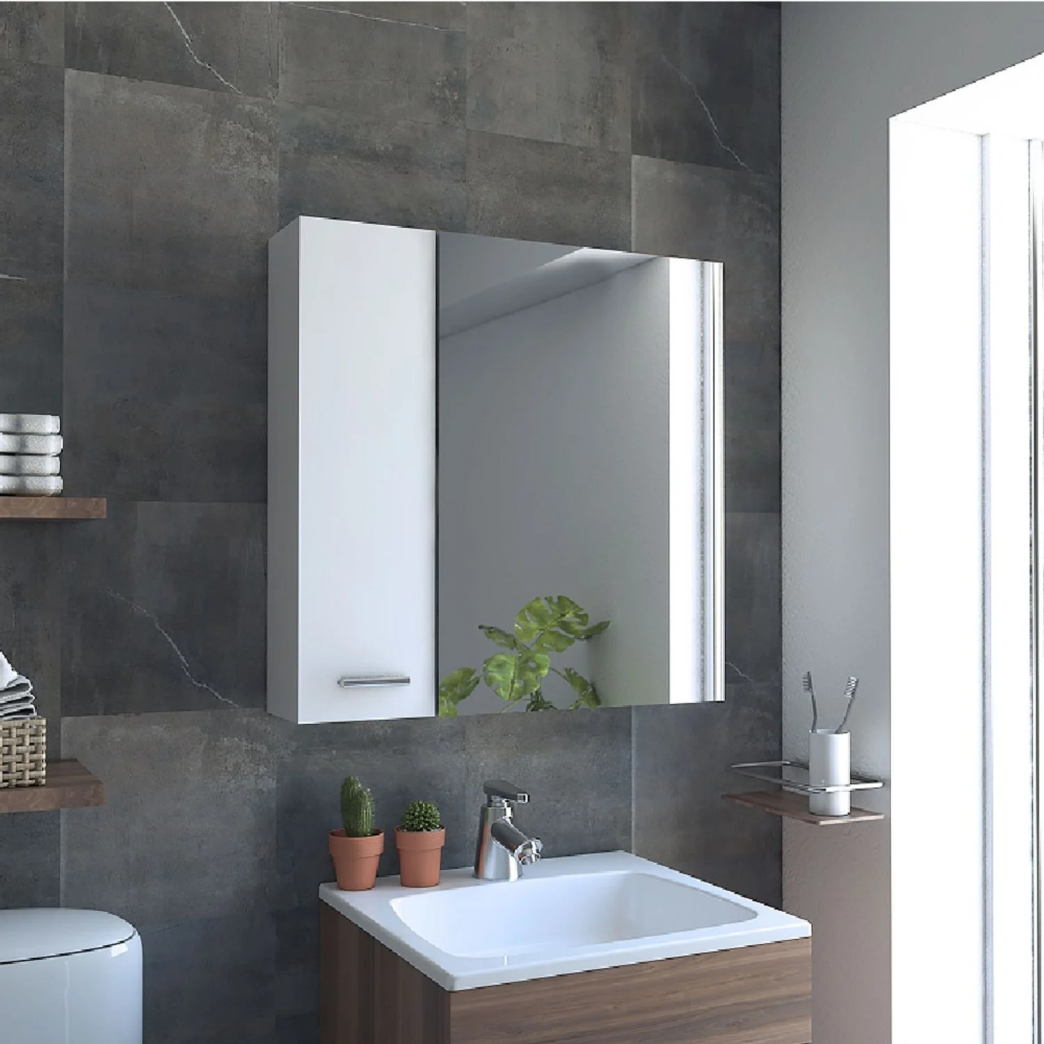 Gabinete De Baño Sines Blanco - Imagen 2