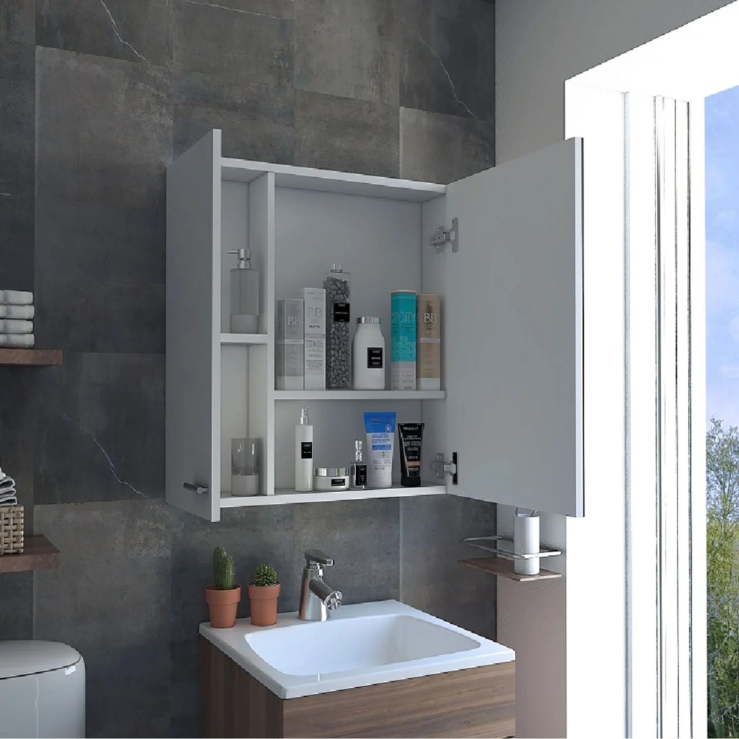 Gabinete De Baño Sines Blanco - Imagen 3